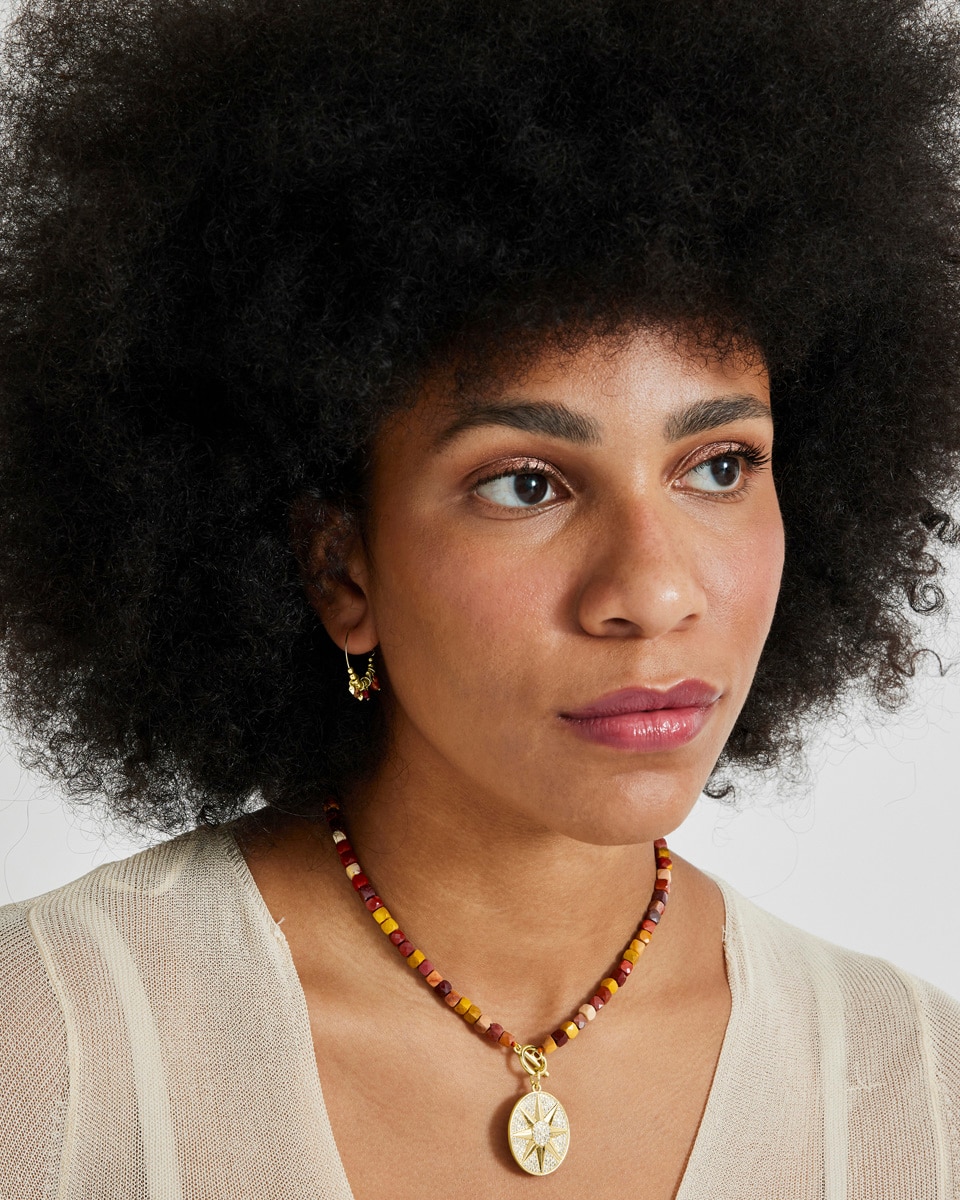Brincos Trendy de Prata de Lei 925 com Acabamento em Ouro de 18 Quilates e Cristal Multicolor Ouro-2