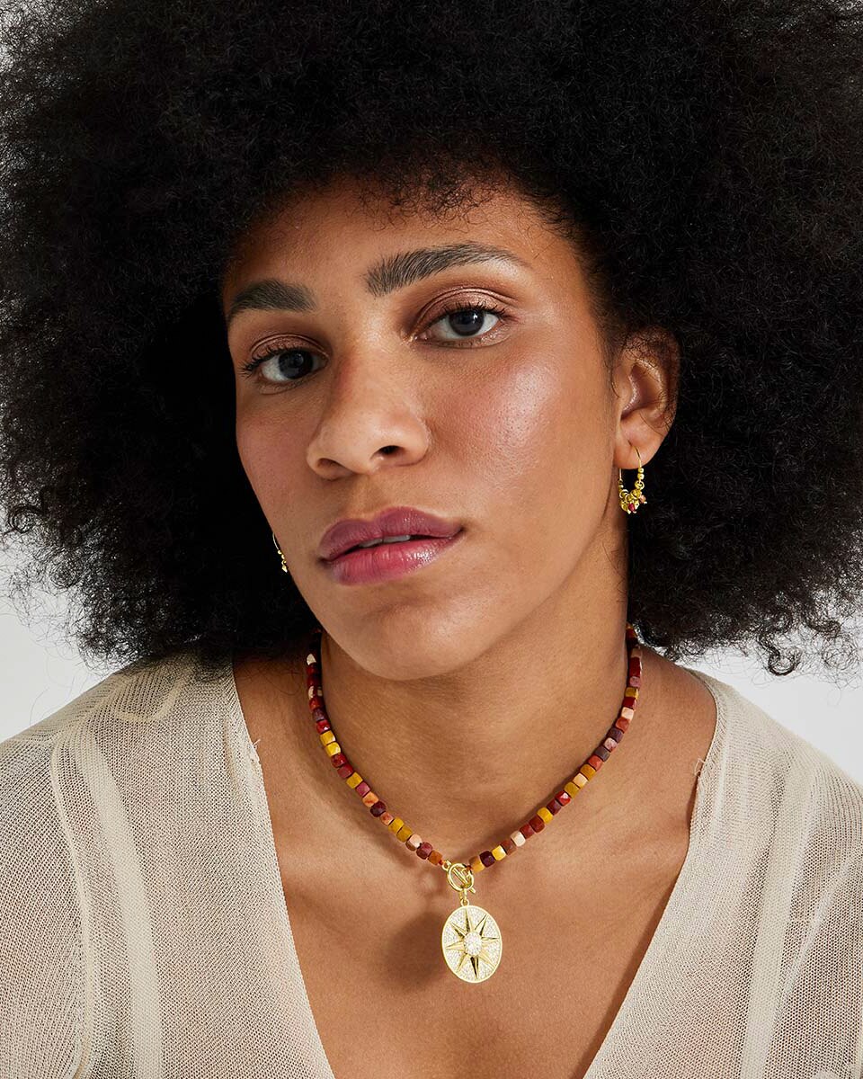 Brincos Trendy de Prata de Lei 925 com Acabamento em Ouro de 18 Quilates e Cristal Multicolor Ouro-4