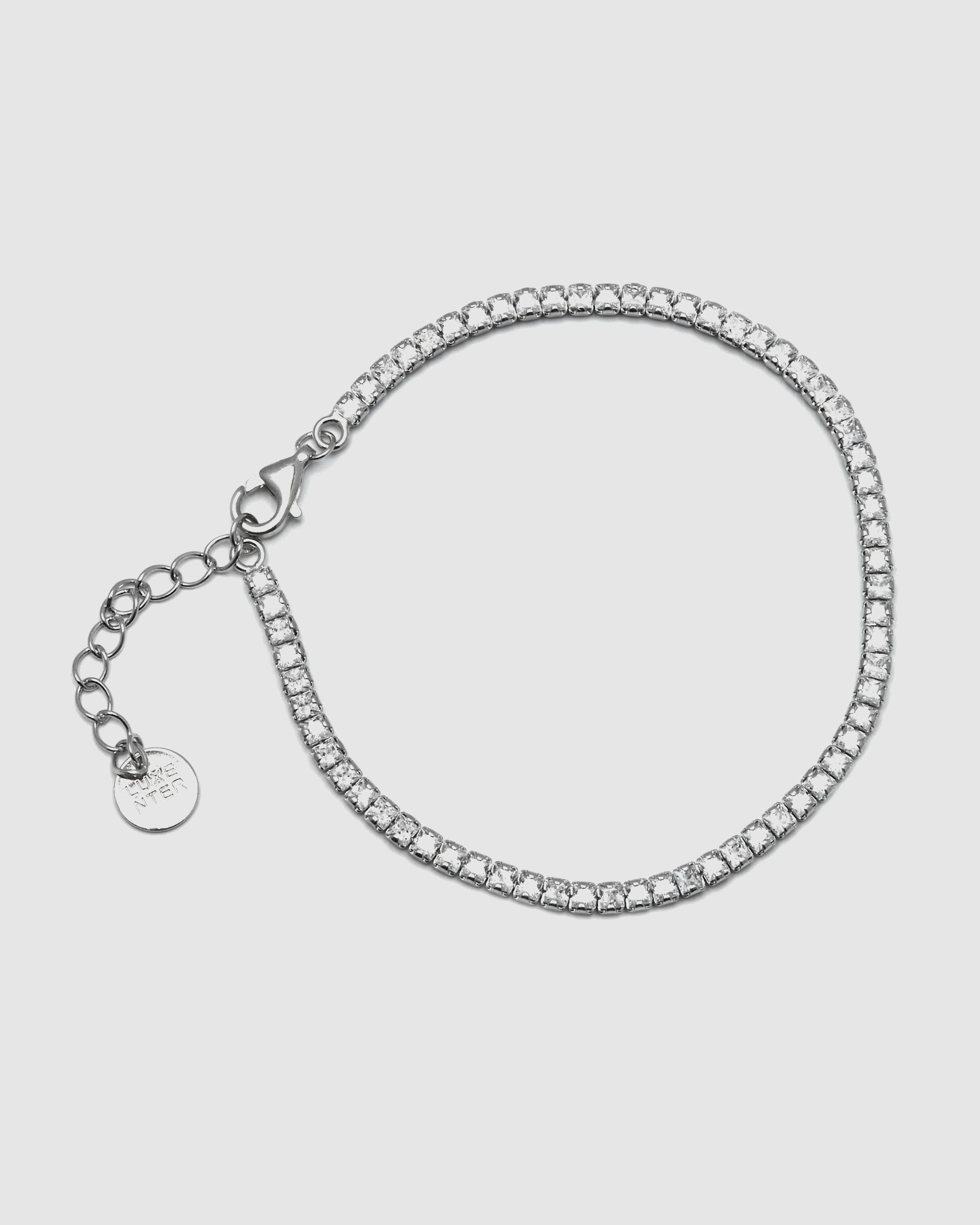 Pulseira Riviere Momentos para Brilhar de Prata de Lei 925 Acabada em Ródio com Zirconita Brilhante Prata-3