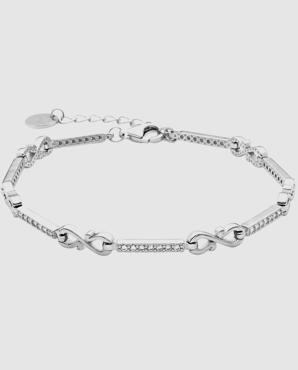 Imagem 0 de Pulseira de Corrente Momentos para Brilhar de Prata de Lei 925 com Acabamento em Ródio e Zirconita Brilhante