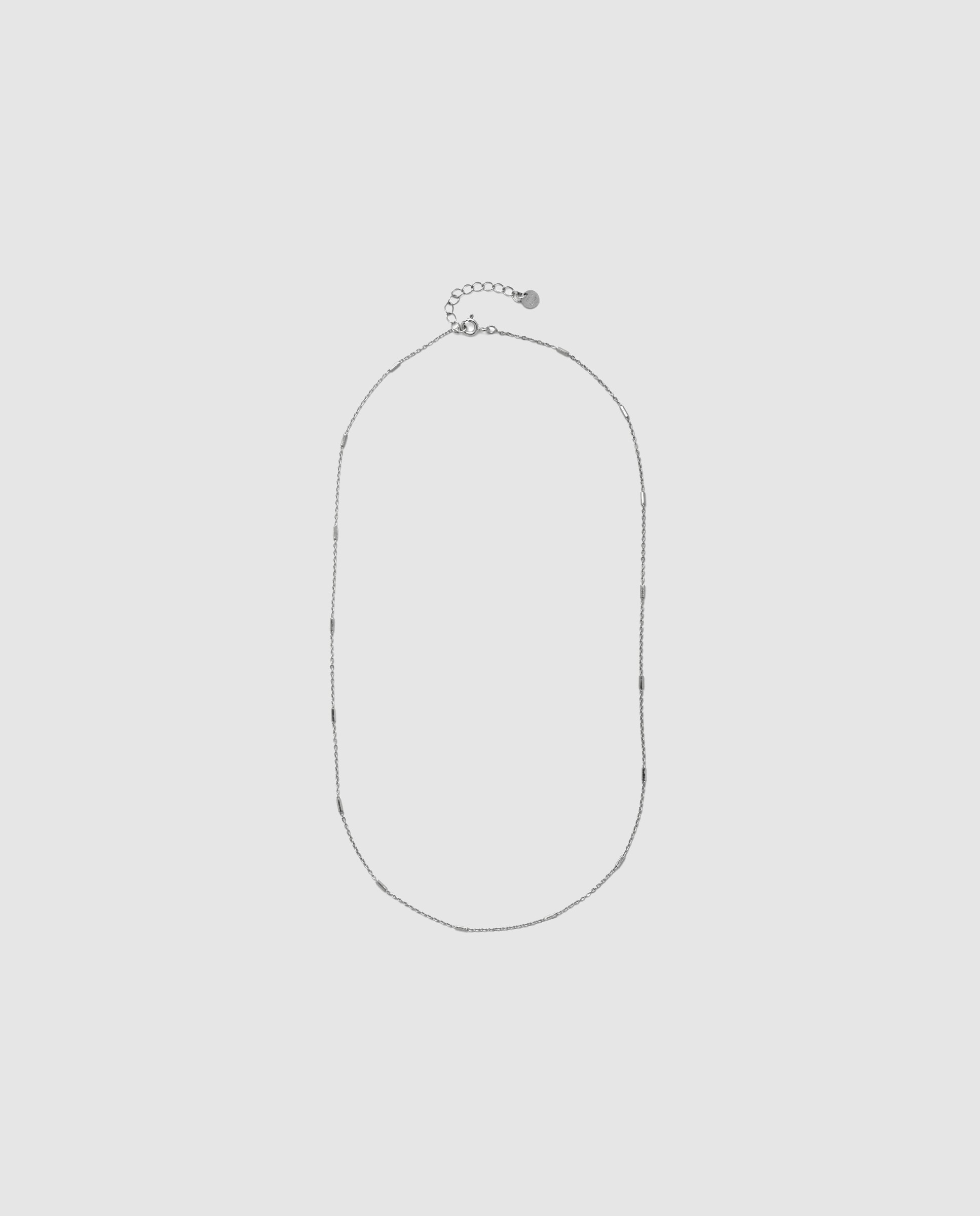 Colar de Prata de Lei 925 com Acabamento em Ródio Cinzento-3