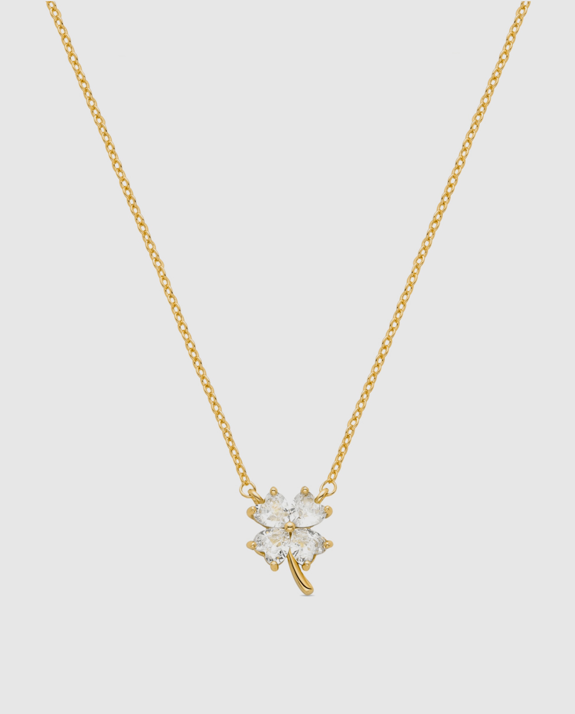 Colar Basic Acabado em Ouro Amarelo de 18 Quilates com Zirconita Brilhante Ouro-1