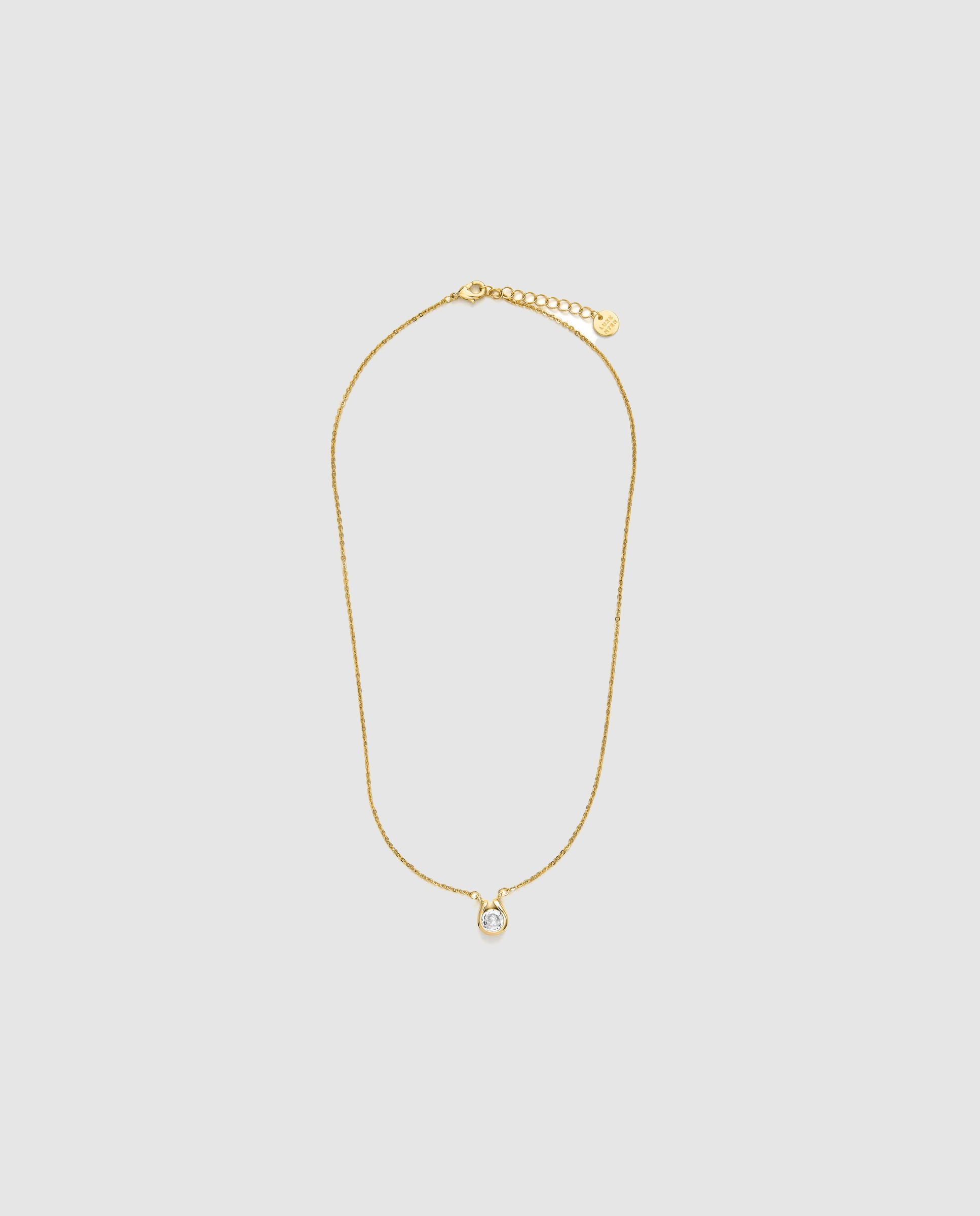 Colar Basic Acabado em Ouro Amarelo de 18 Quilates com Zirconita Brilhante Ouro-3