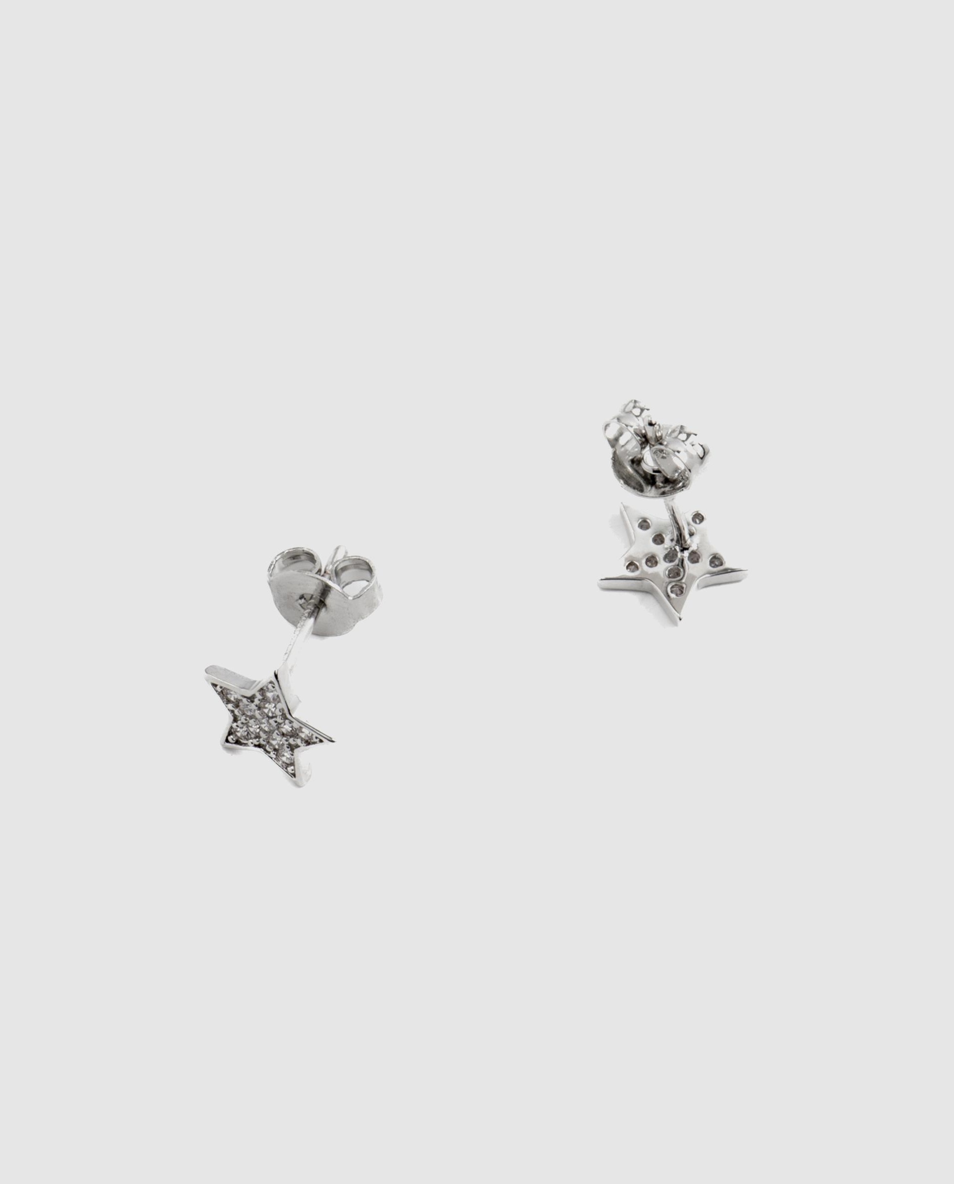 Brincos Basic Acabados em Ródio com Zirconita Brilhante Branco-5