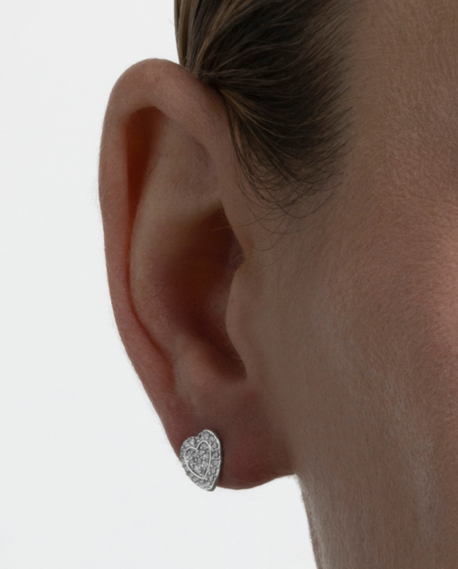 Brincos Basic Acabados em Ródio com Zirconita Brilhante Branco-3