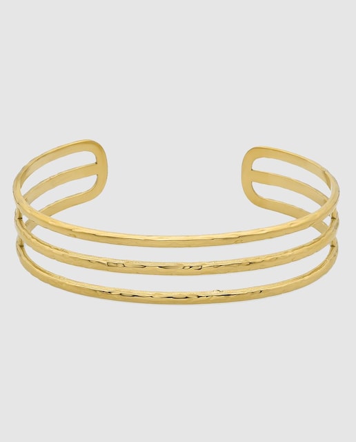 Imagem 0 de Pulseira Boho de Aço Acabada em Ouro Amarelo de 18k
