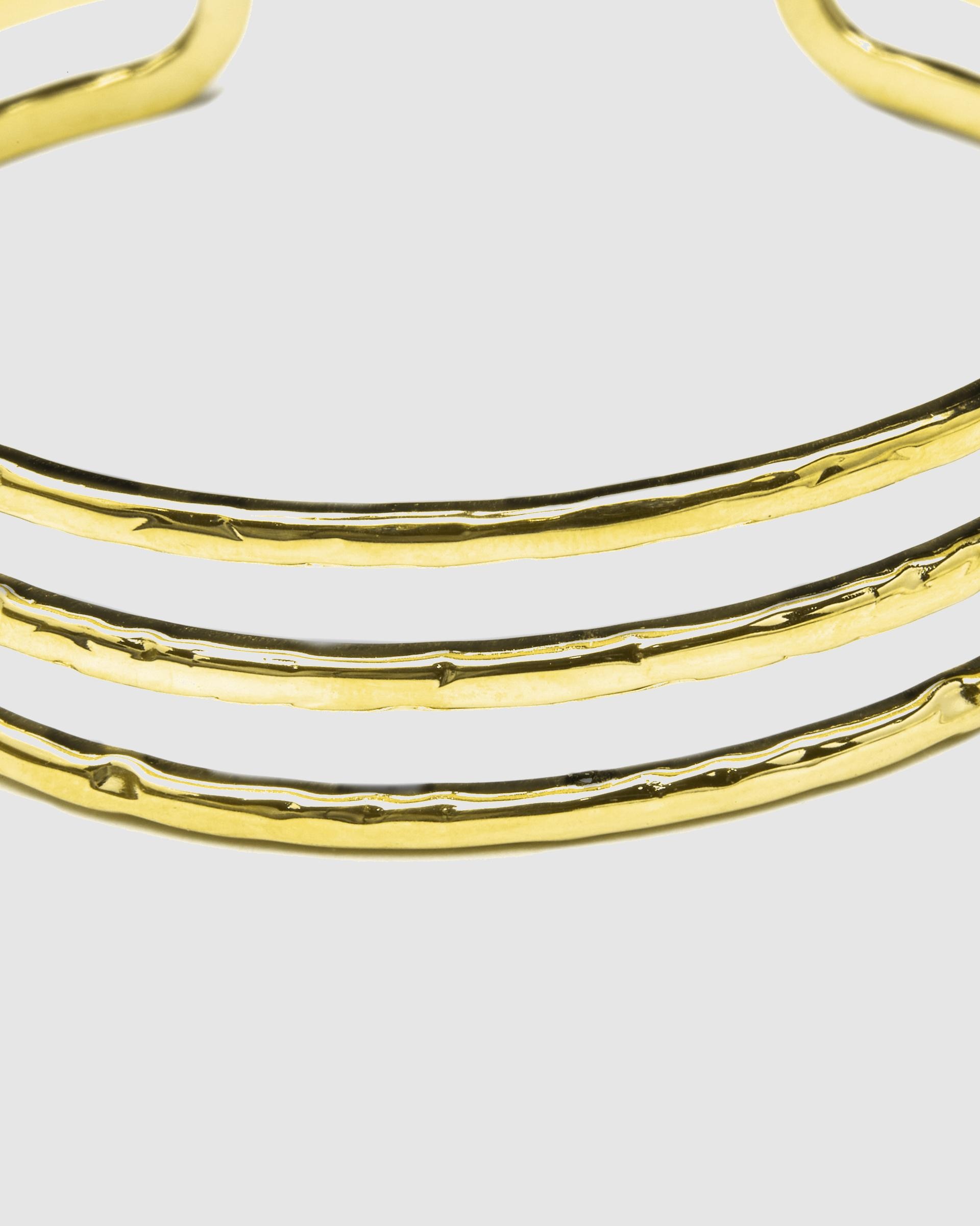 Pulseira Boho de Aço Acabada em Ouro Amarelo de 18k Dourado-6