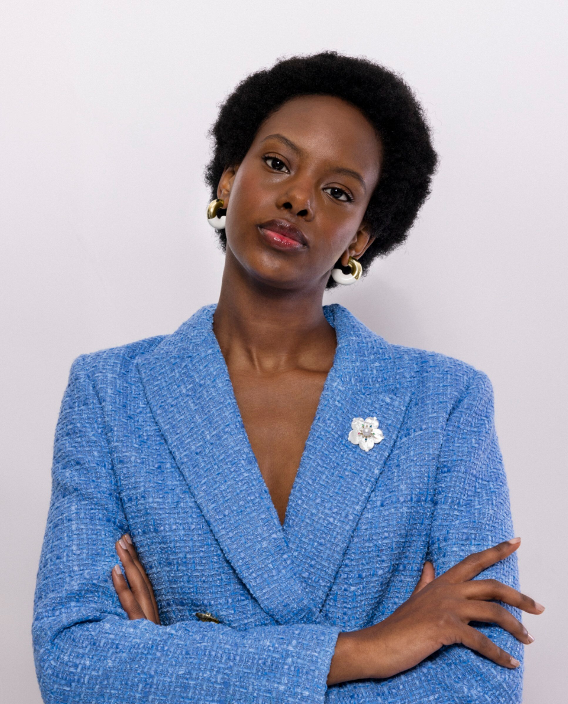 Broche África com Acabamento em Ouro de 18 Quilates e Madrepérola Branca Multicolor-4