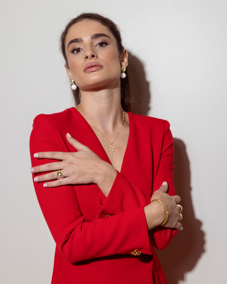 Anel Ajustável África Moda com Acabamento em Ouro Amarelo de 18 Quilates e Zirconita Multicolor Ouro-2