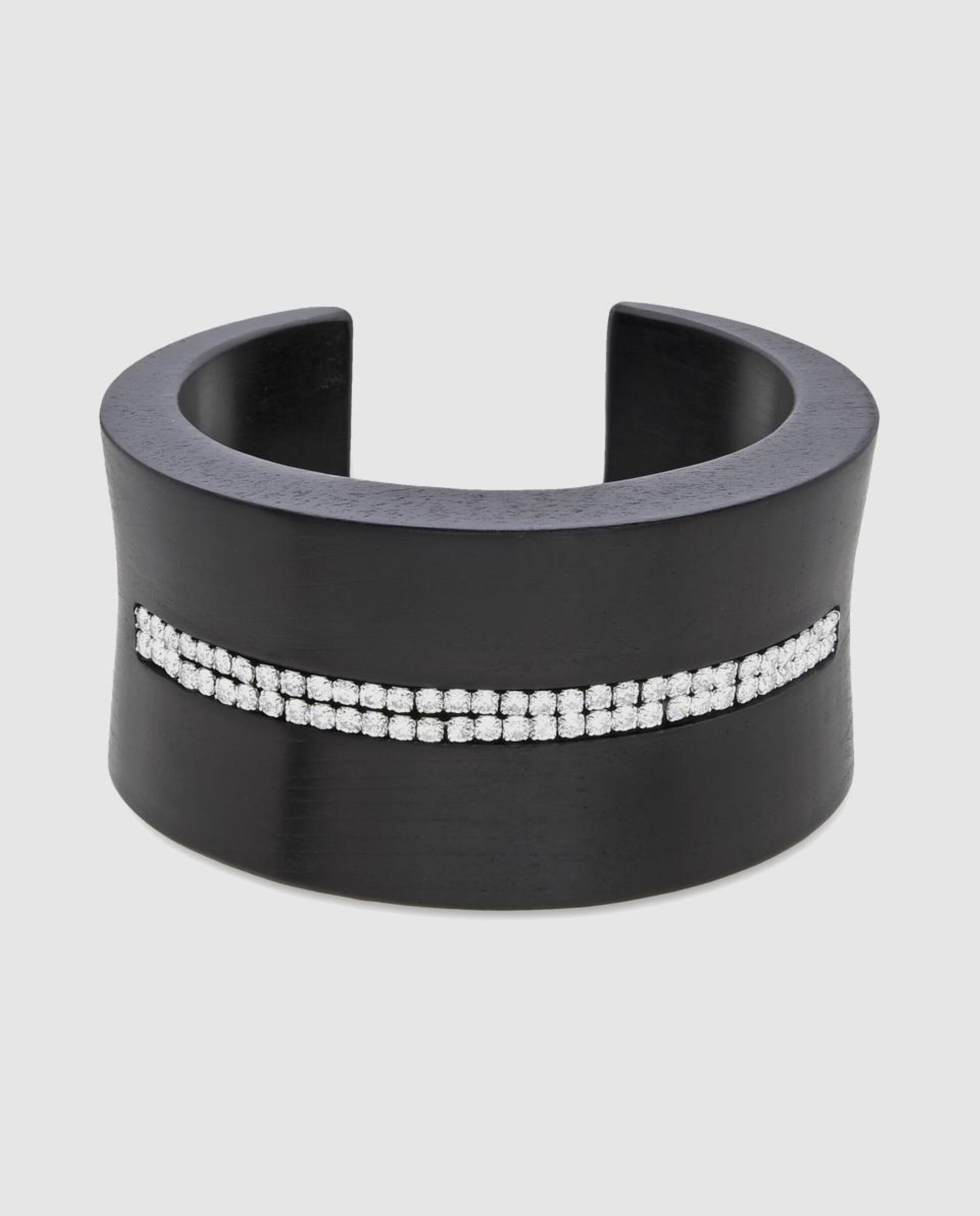 Pulseira Momentos para Brilhar de Prata de Lei 925 Acabada em Ródio com Madeira em Preto Preto-1