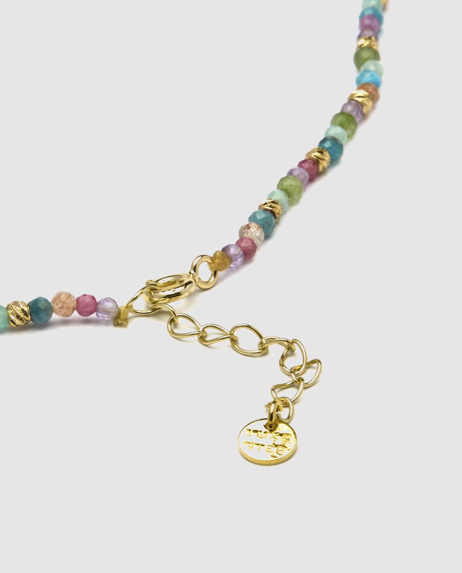 Colar Pide Un Deseo de Prata de Lei 925 com Acabamento em Ouro de 18 Quilates e Cristal Multicolor Multicolor-5