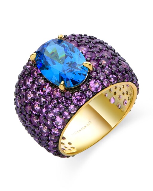 Imagem 0 de Anel Atelier Acabado em Ouro de 18k com Zirconita Rubi