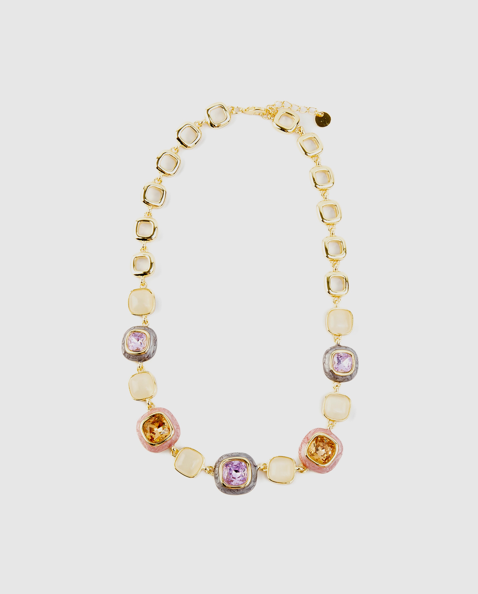 Colar África com Acabamento em Ouro Amarelo de 18 Quilates e Zirconita Multicolor Ouro-3