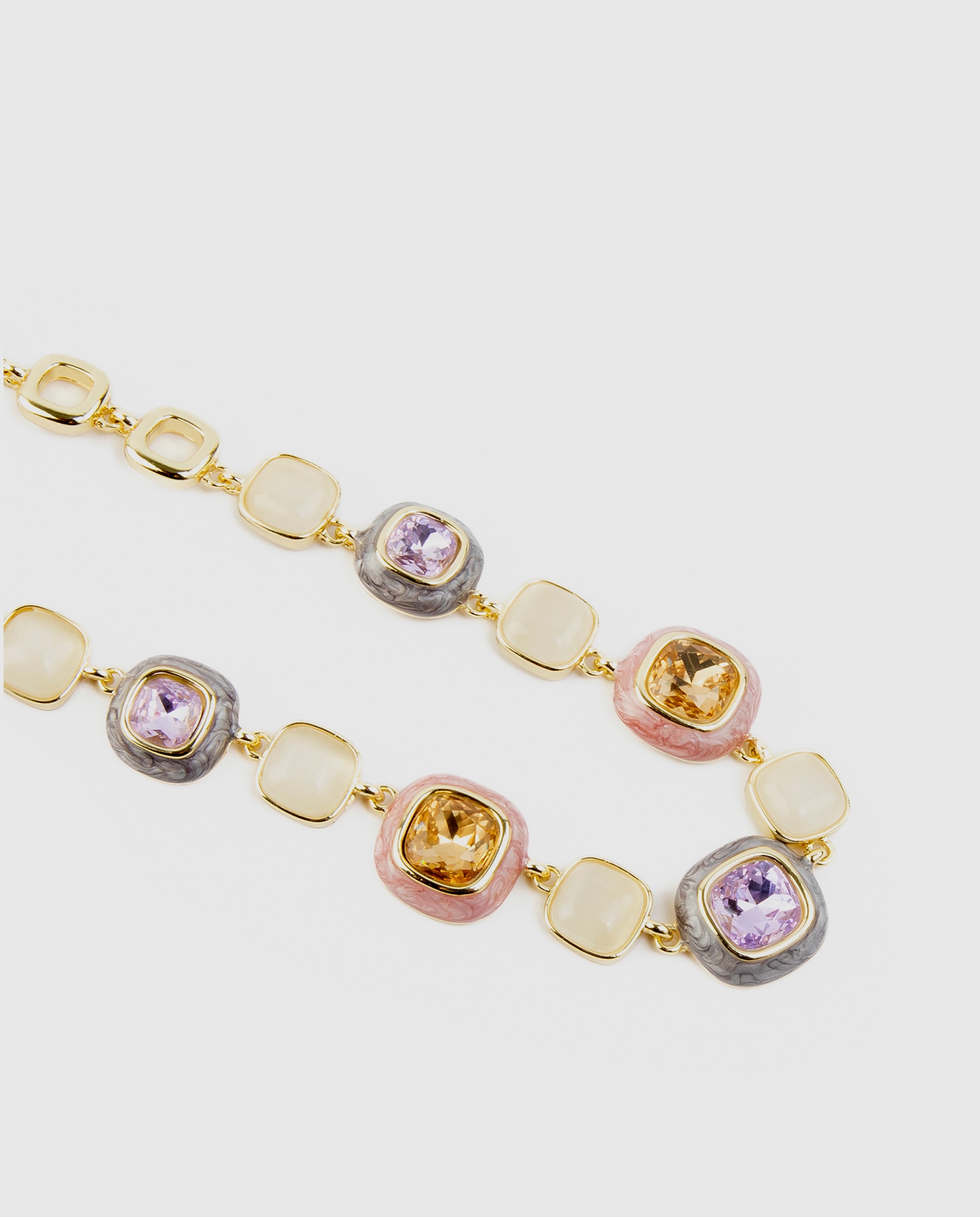 Colar África com Acabamento em Ouro Amarelo de 18 Quilates e Zirconita Multicolor Ouro-6