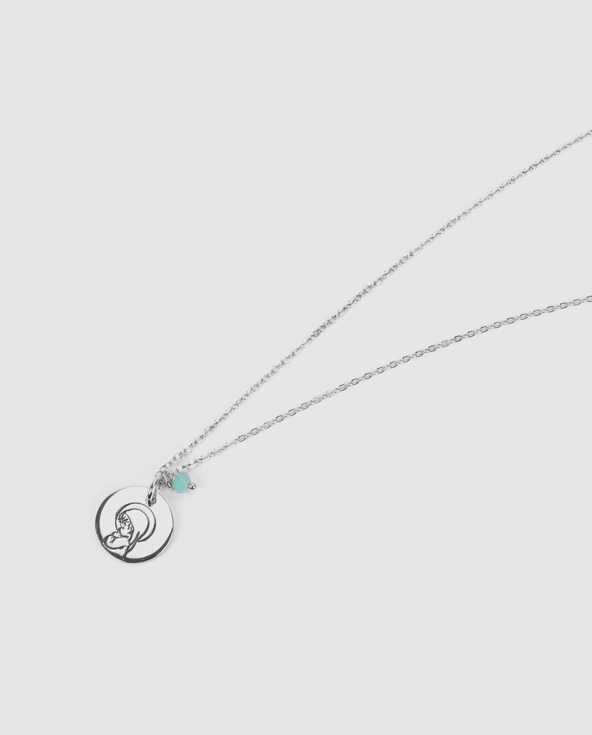 Colar Special Edition de Prata de Lei 925 com Acabamento em Ródio e Cristal Azul Azul-3