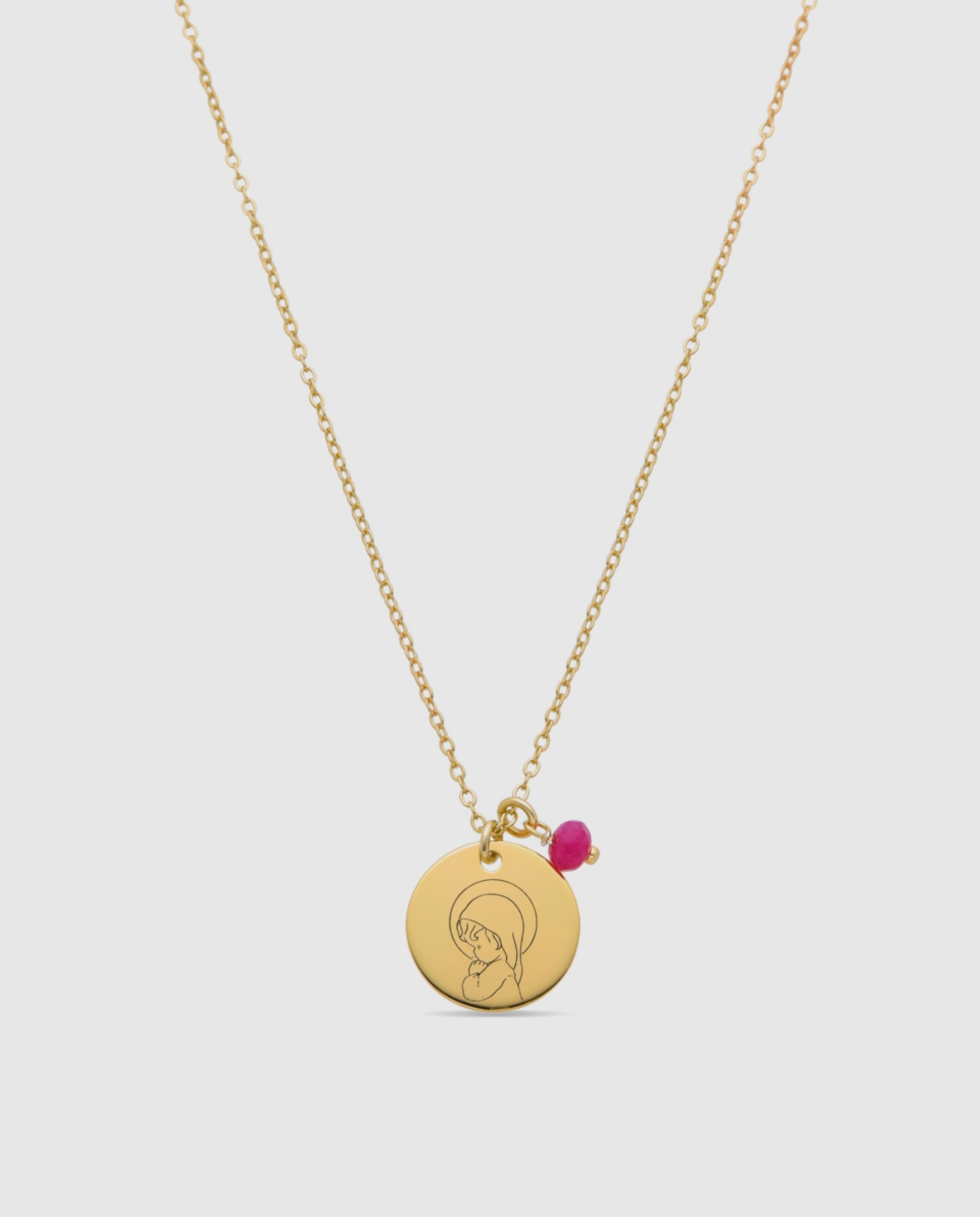 Colar Special Edition de Prata de Lei 925 com Acabamento em Ouro de 18 Quilates e Cristal Rosa Rosa-1
