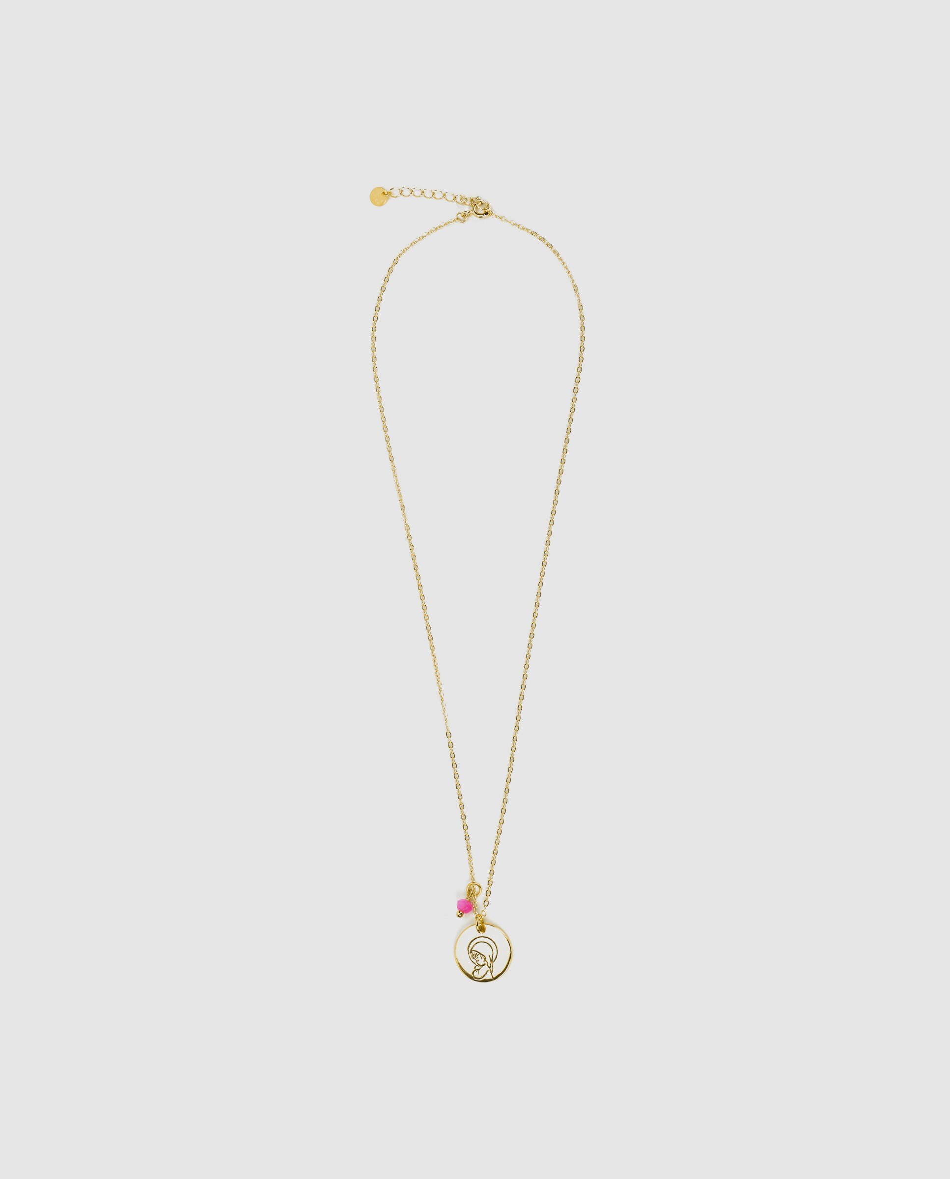 Colar Special Edition de Prata de Lei 925 com Acabamento em Ouro de 18 Quilates e Cristal Rosa Rosa-2