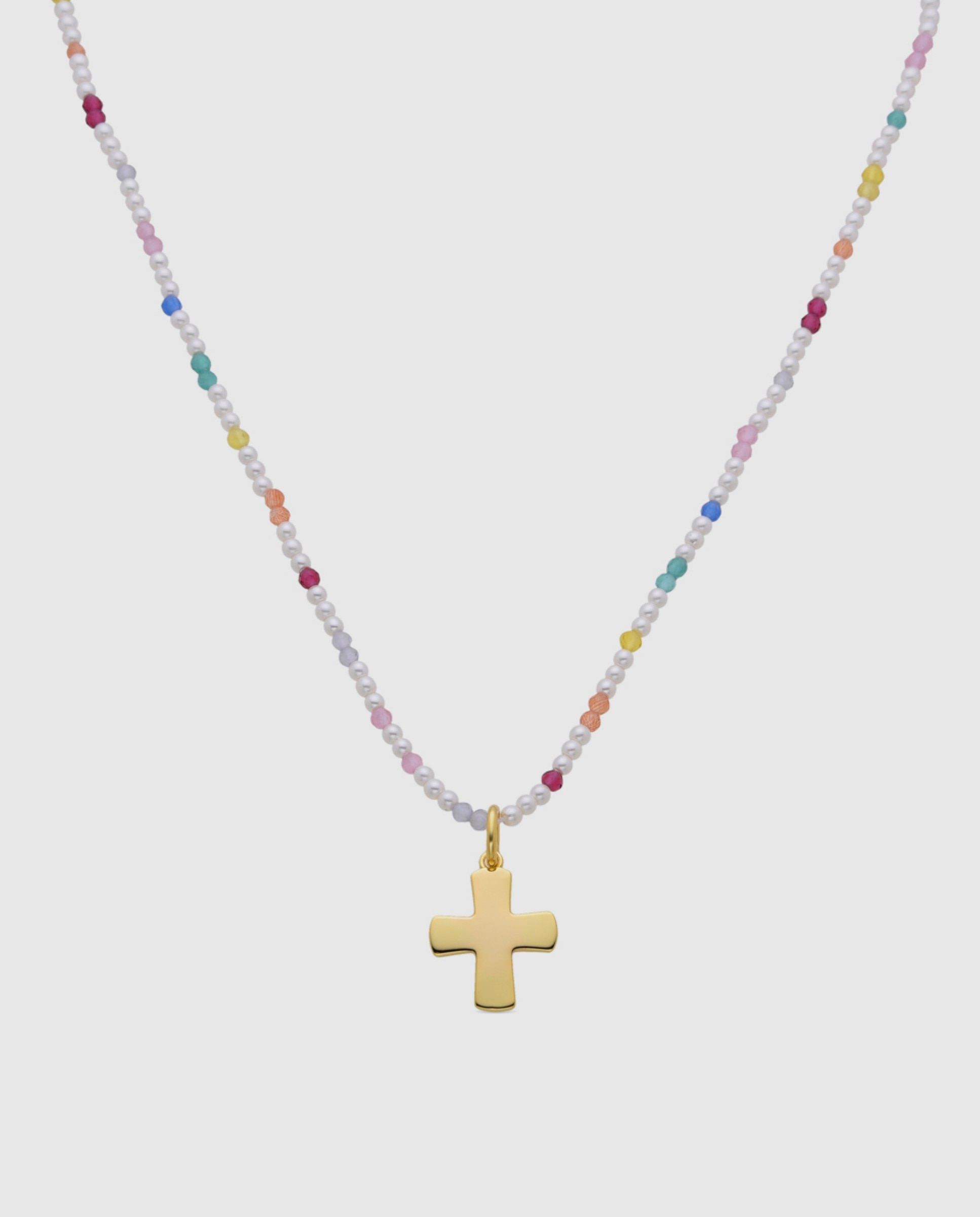 Colar Special Edition de Prata de Lei 925 com Acabamento em Ouro de 18 Quilates e Zirconita Multicolor Multicolor-1