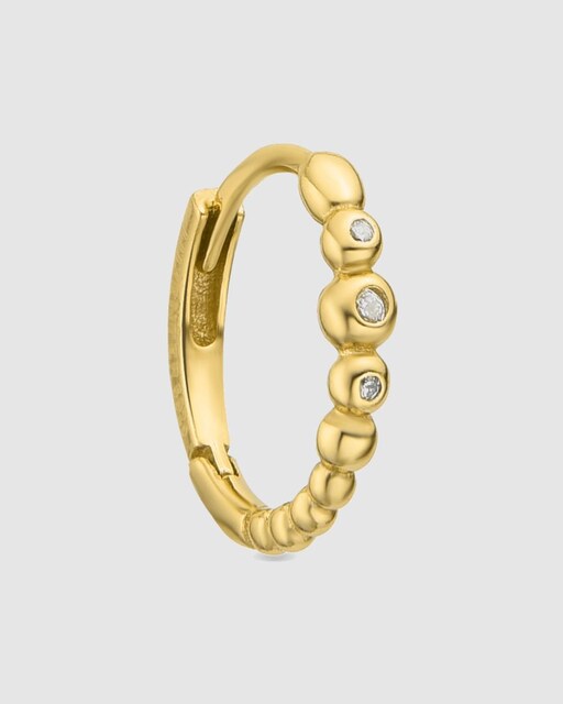 Imagem 0 de Piercing Personalizável com Acabamento em Ouro de 18k e Zirconita Brilhante