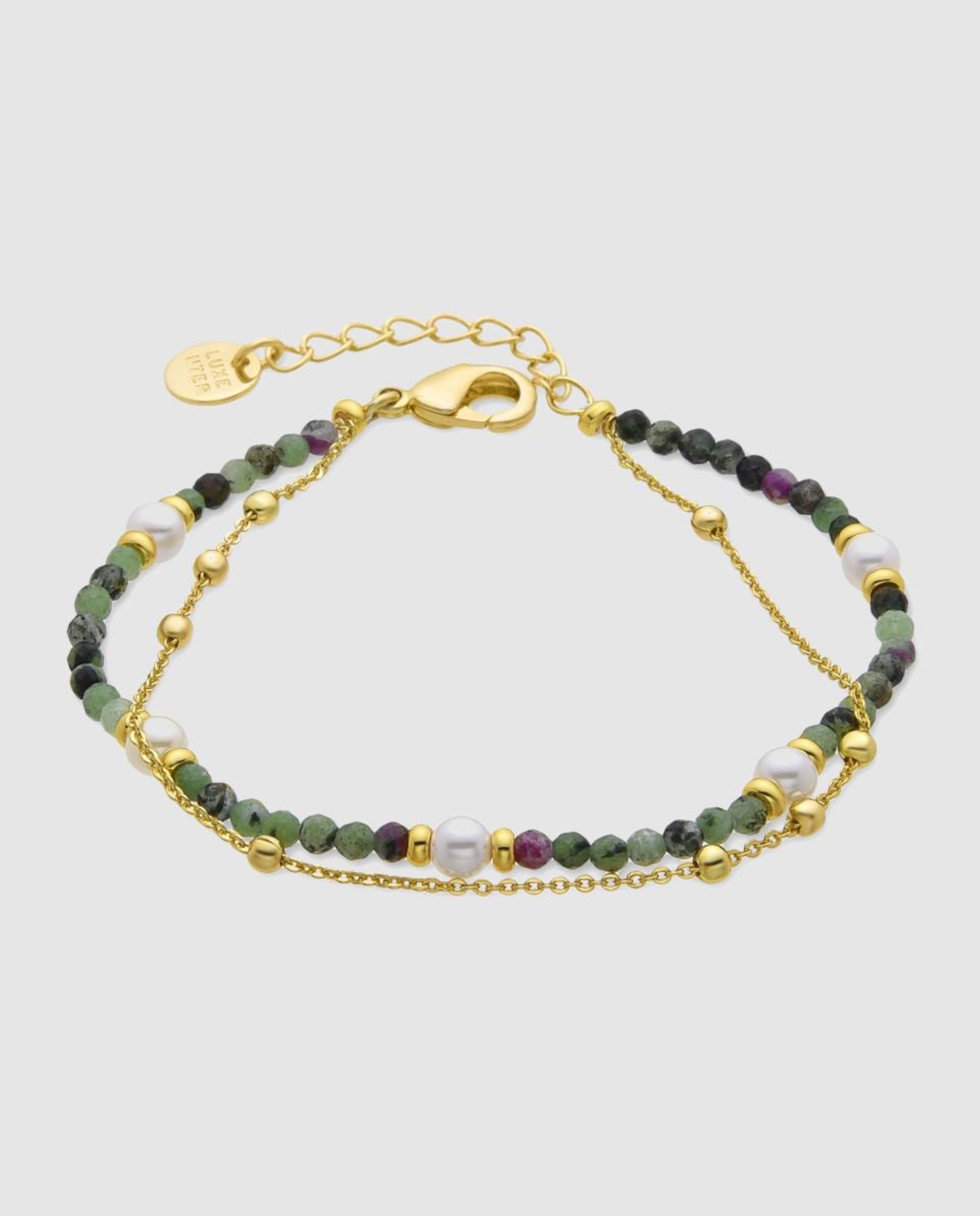 Imagem 0 de Pulseira de Corrente Boho Acabada em Ouro Amarelo de 18 Quilates com Pérola Branca