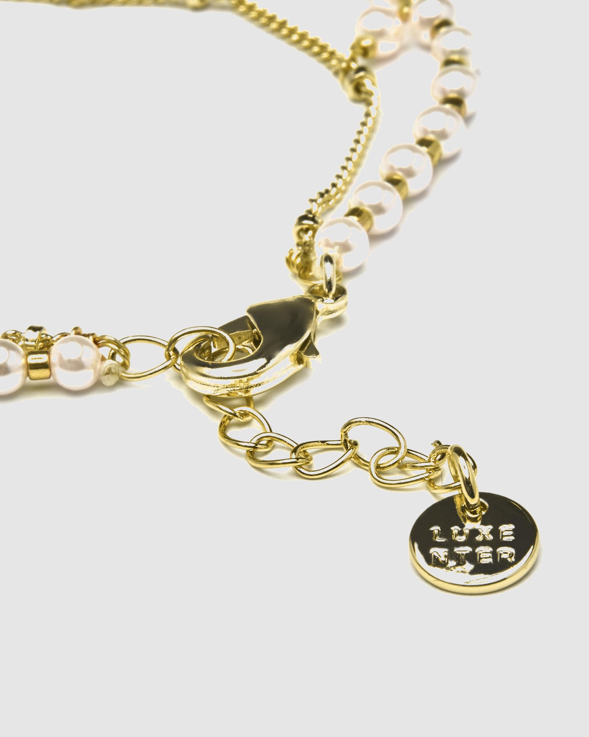 Pulseira com Charms Boho Acabada em Ouro Amarelo de 18 Quilates com Pérola Branca Branco-7