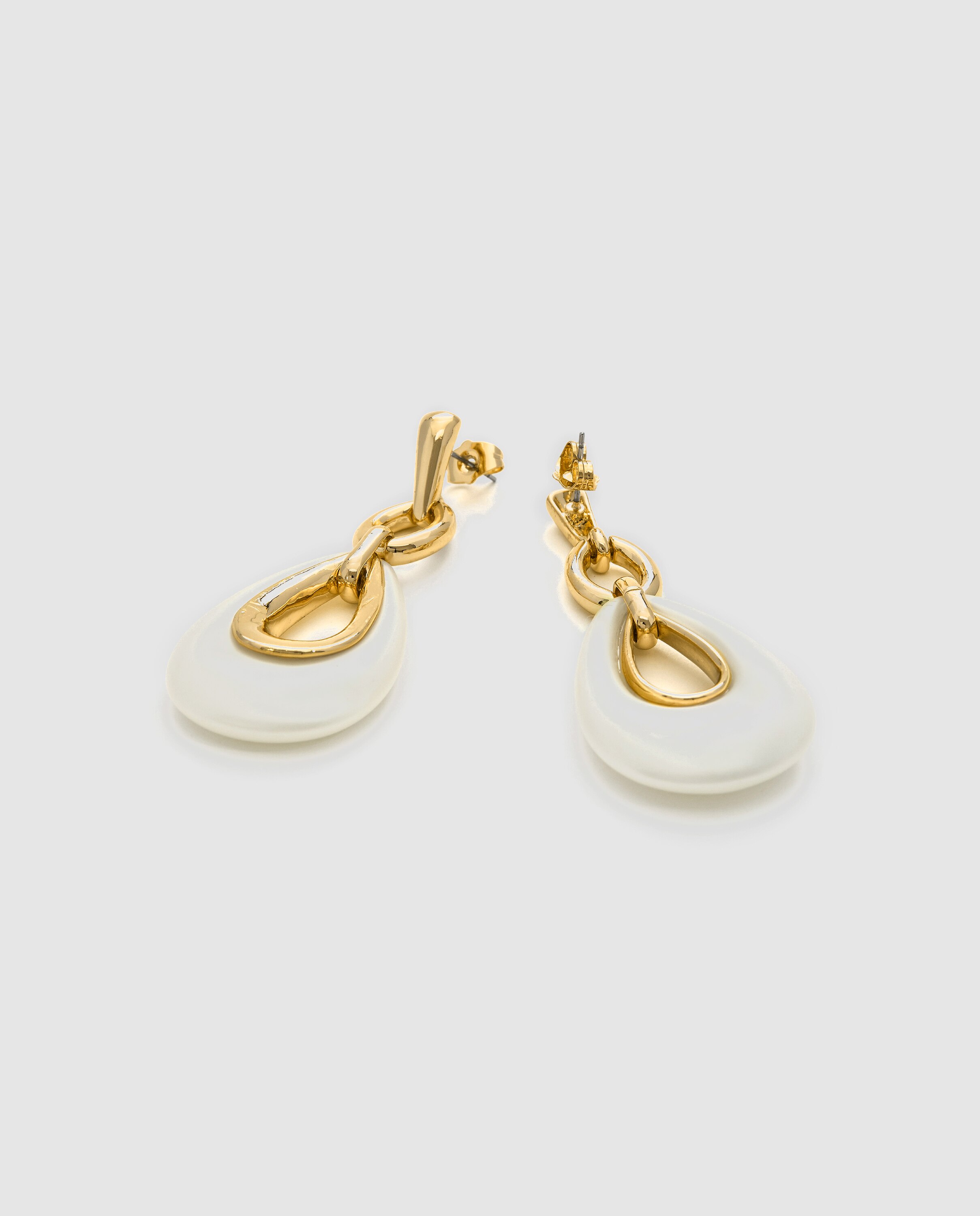 Brincos África com Acabamentos em Ouro Amarelo de 18 Quilates Ouro / Prata-6