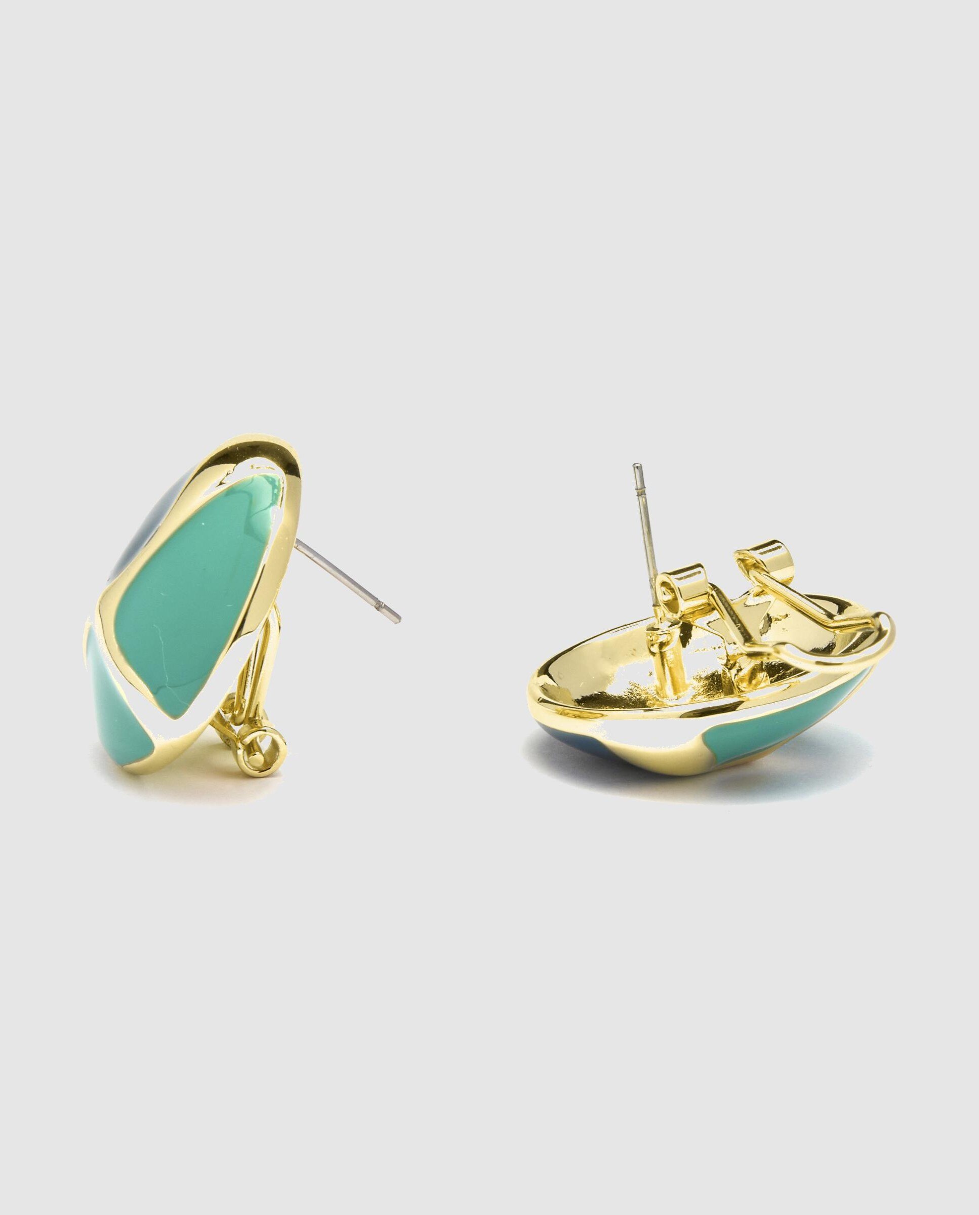 Brincos África com Acabamentos em Ouro Amarelo de 18 Quilates Multicolor-5