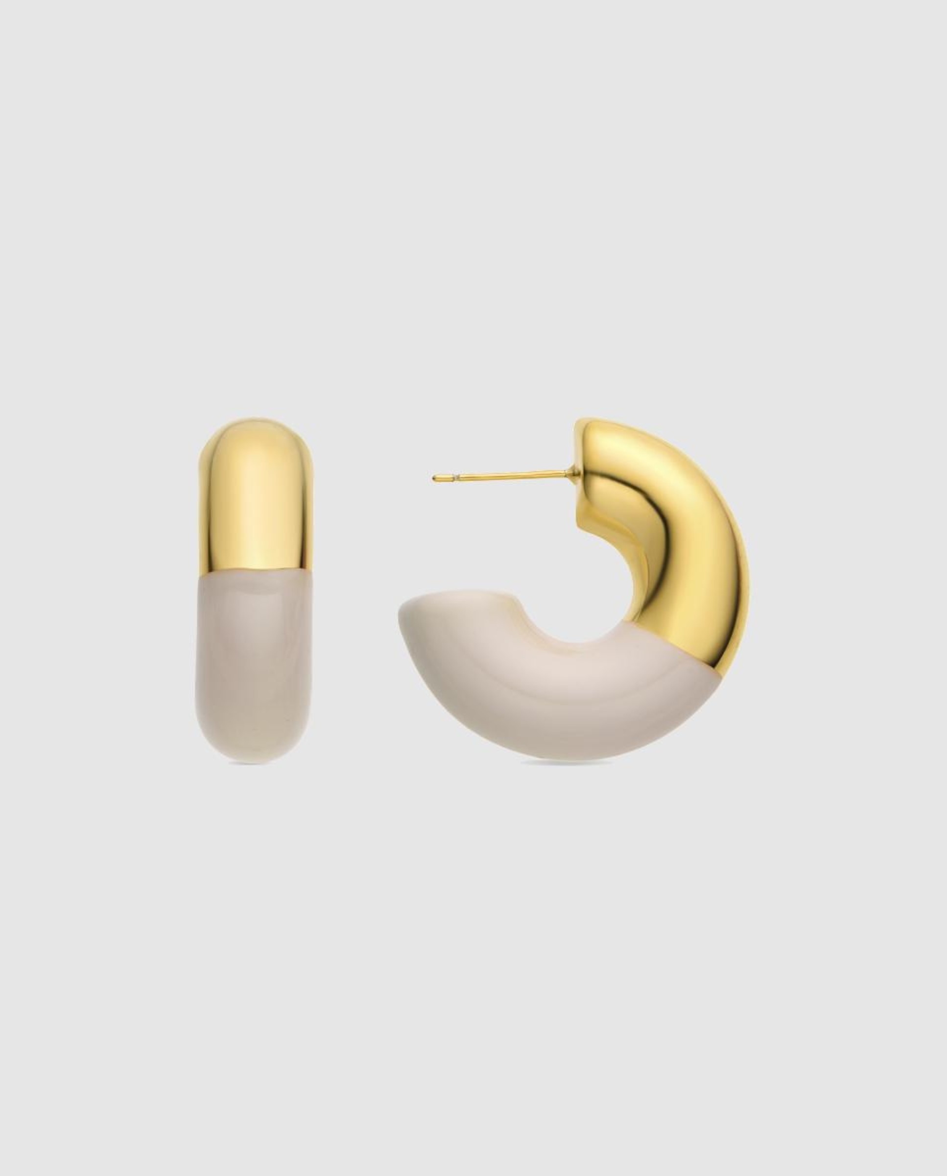 Brincos África com Acabamentos em Ouro Amarelo de 18 Quilates Branco-1