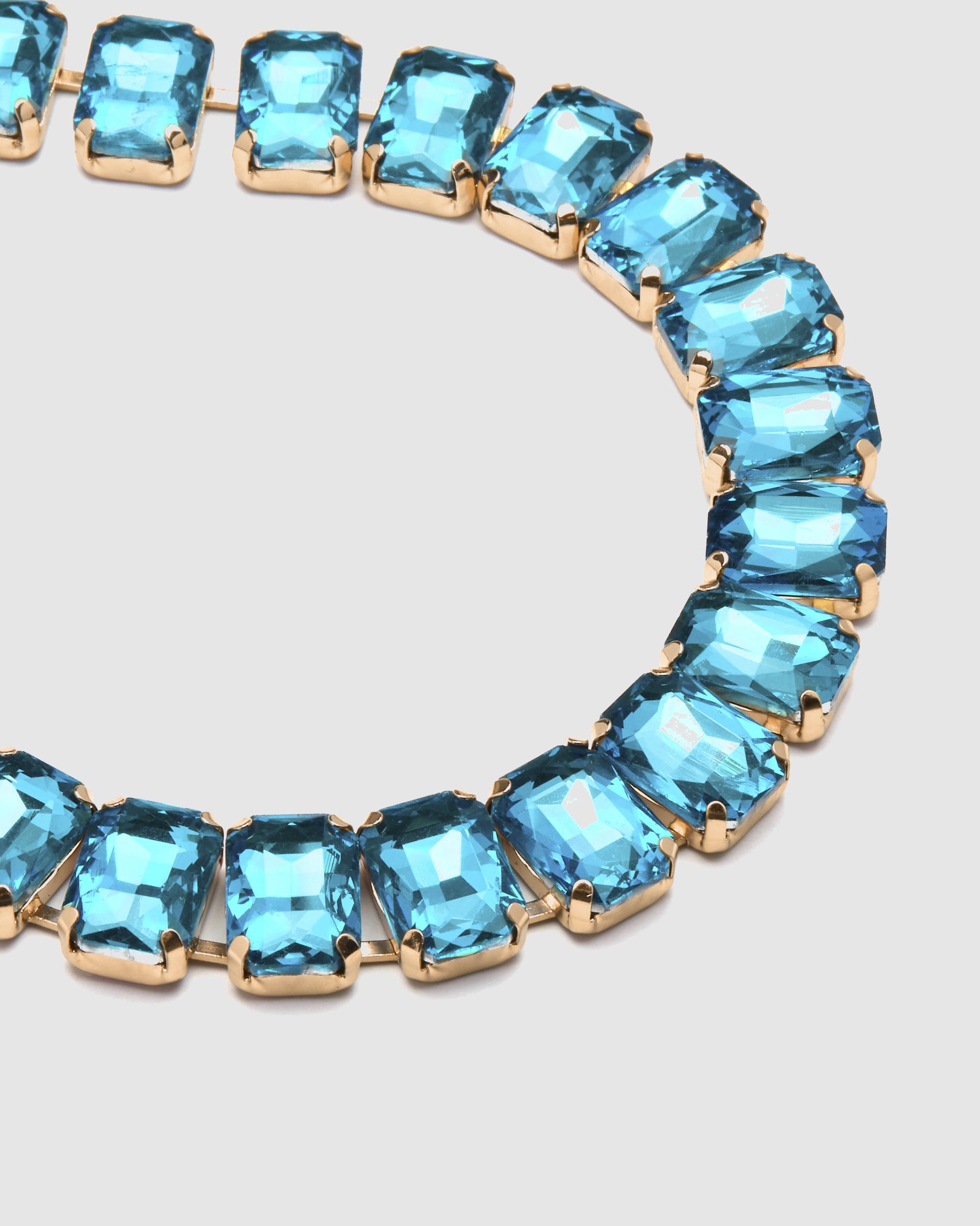 Colar África com Acabamento em Ouro Amarelo de 18 Quilates e Cristal Azul Azul / Amarelo-4