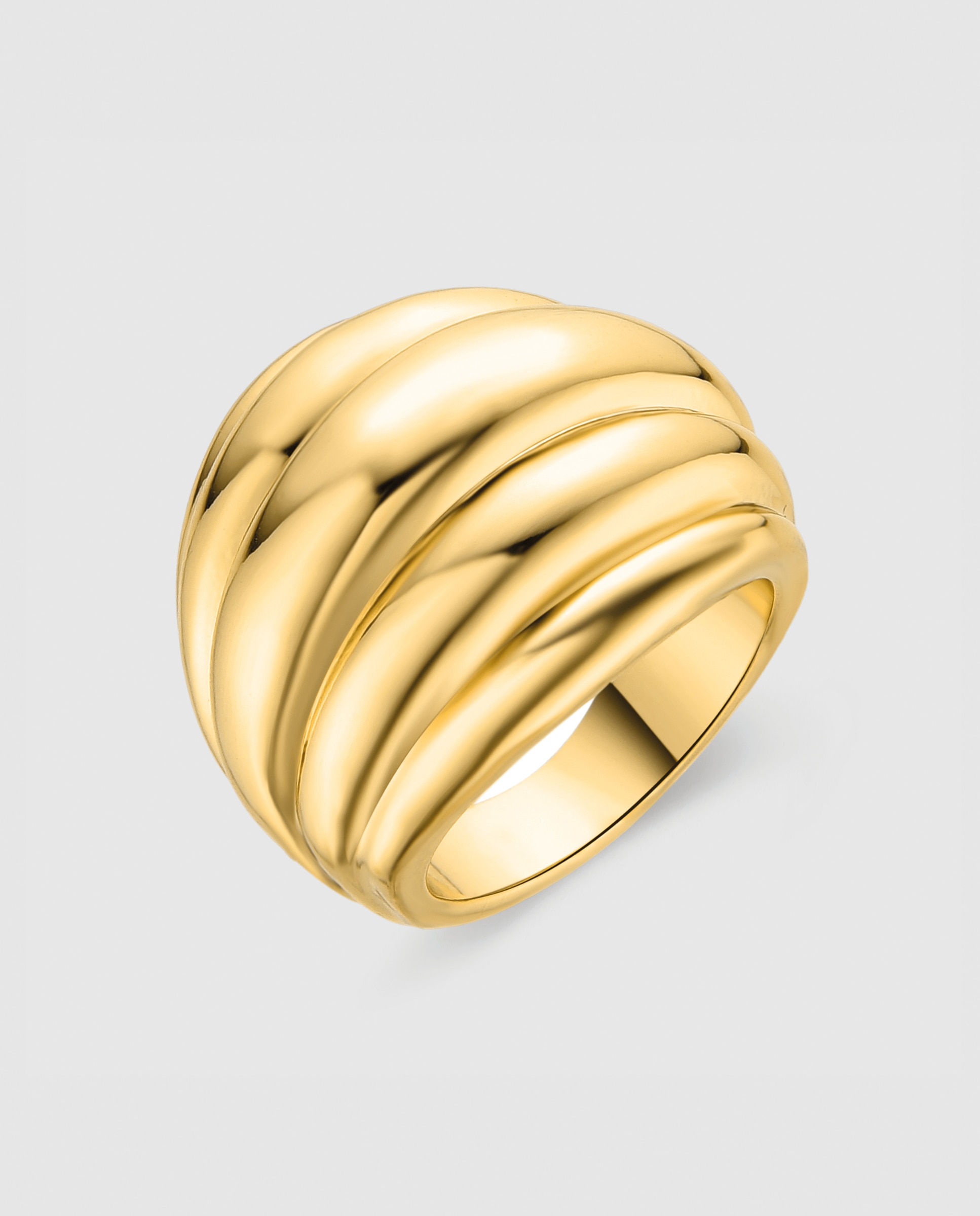 Anel África Acabado em Ouro Amarelo de 18 Quilates Dourado-1