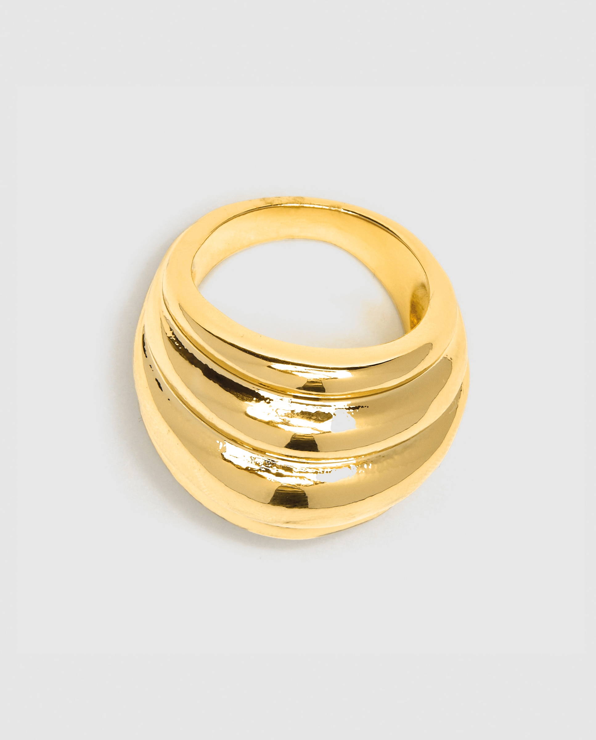 Anel África Acabado em Ouro Amarelo de 18 Quilates Dourado-5