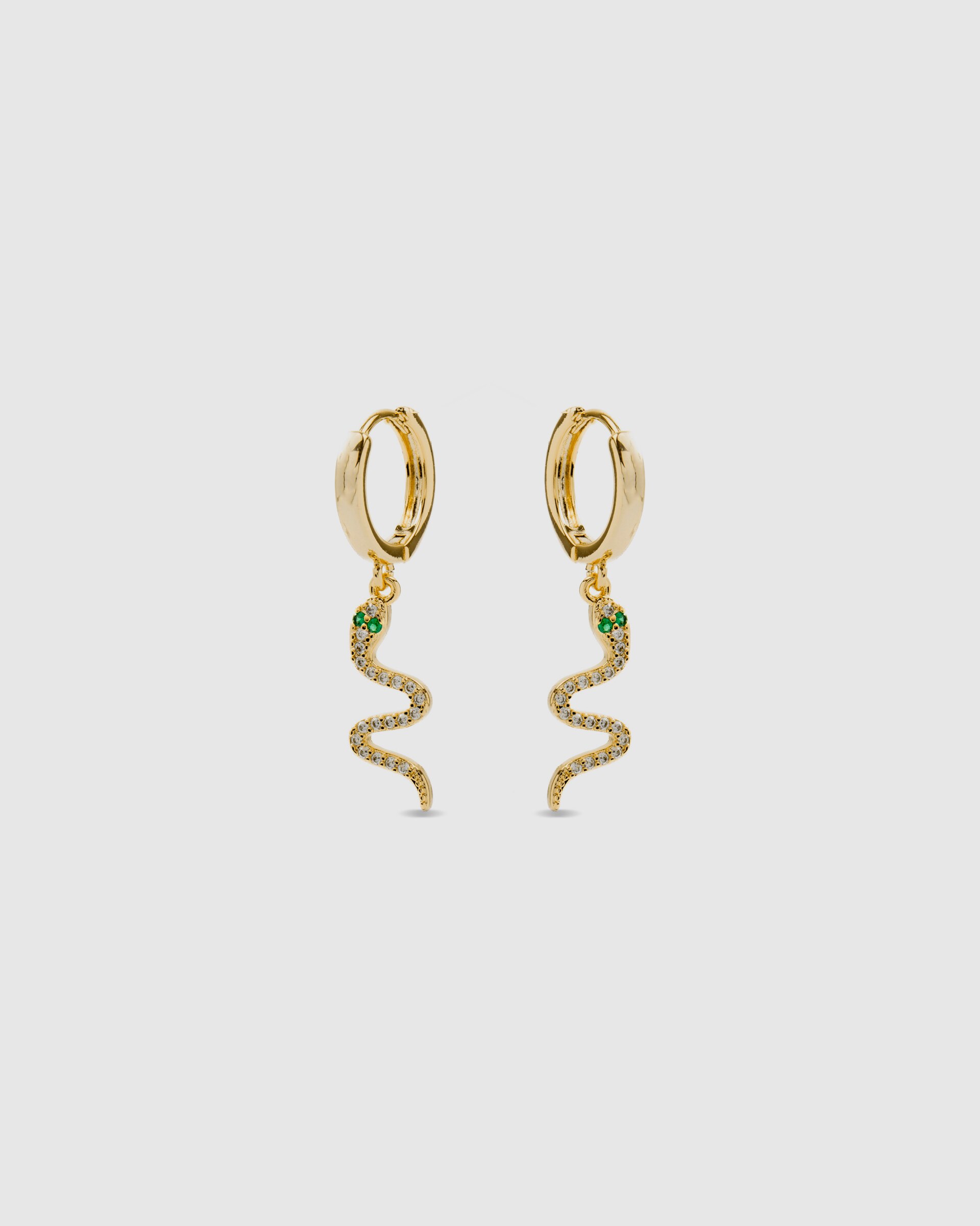 Brincos Basic Acabados em Ouro Amarelo de 18 Quilates com Zirconita Brilhante Ouro-3