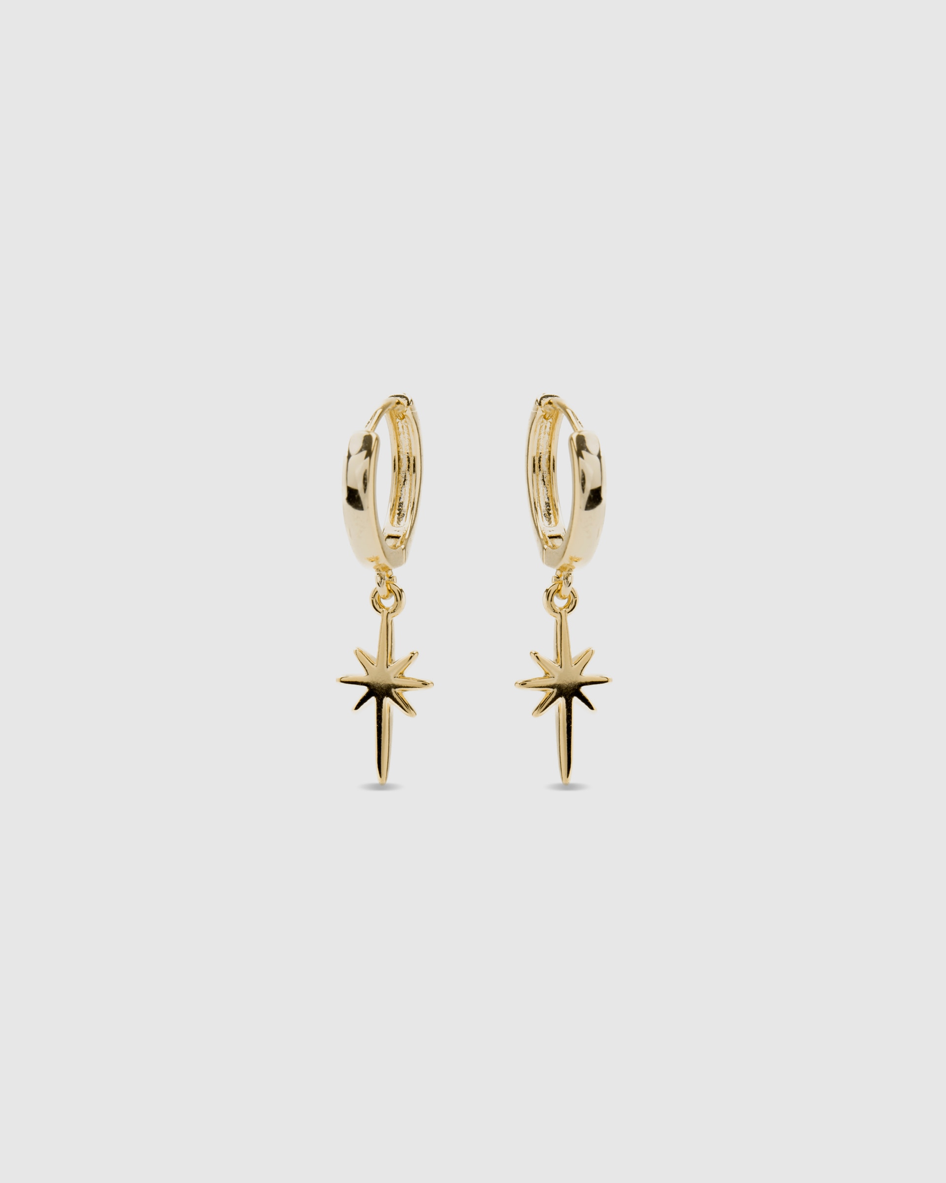 Brincos Basic Acabados em Ouro Amarelo de 18 Quilates com Zirconita Brilhante Ouro-3