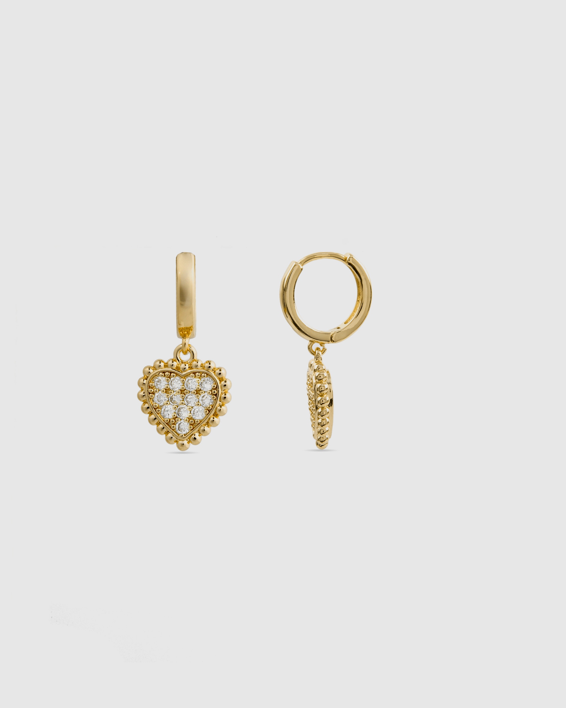 Brincos de Argola África com Acabamento em Ouro Amarelo de 18 Quilates e Zirconita Brilhante Ouro-1