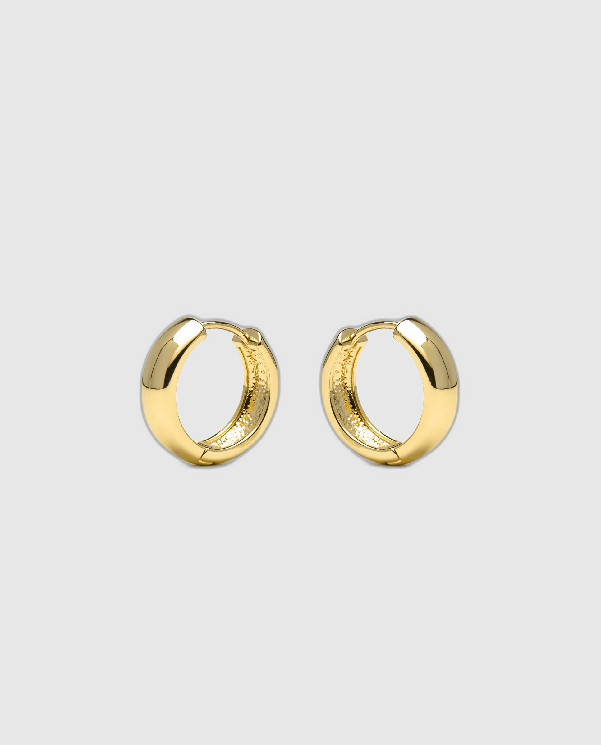 Brincos Basic com Acabamentos em Ouro Amarelo de 18 Quilates Dourado-3