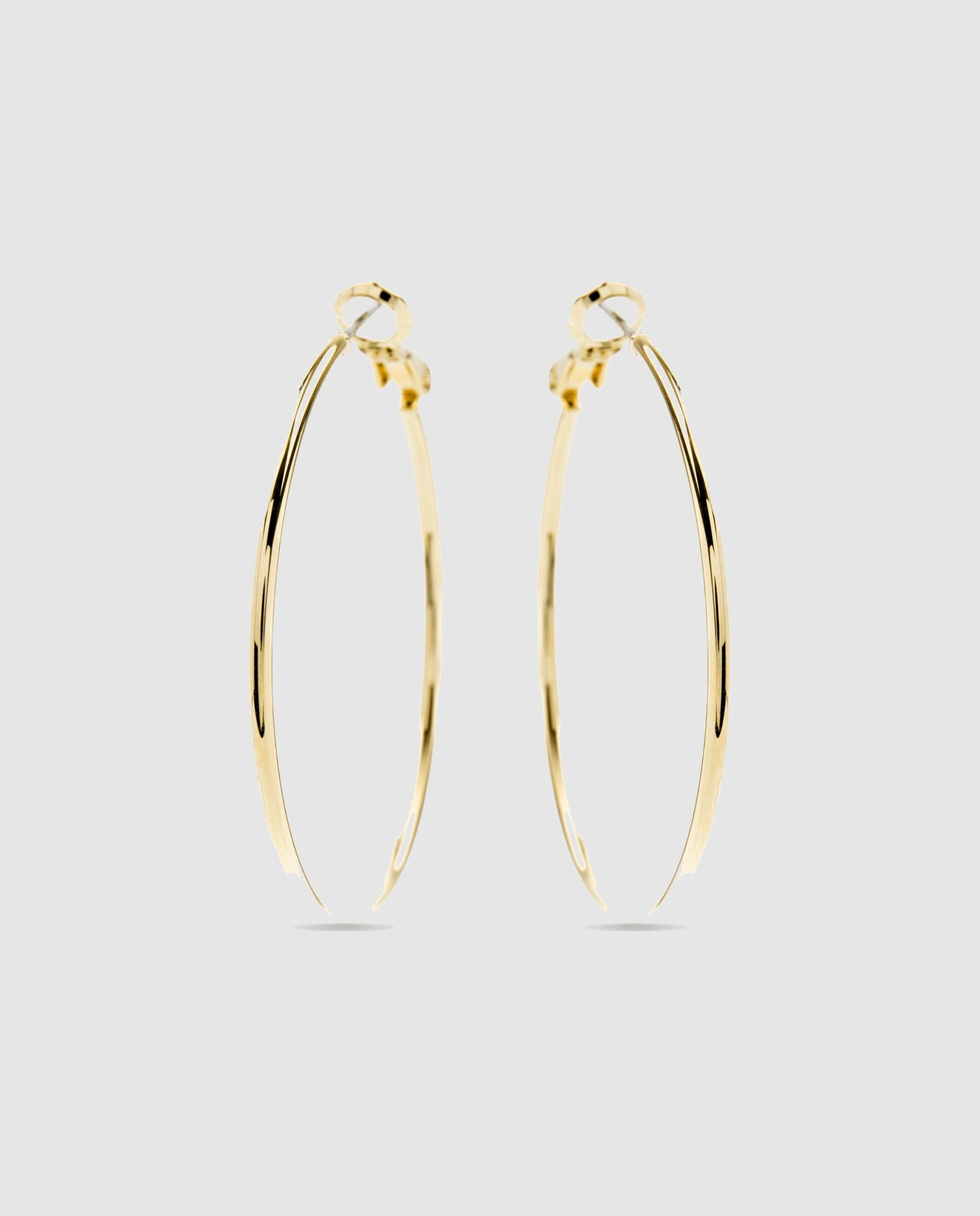 Brincos Basic com Acabamentos em Ouro Amarelo de 18 Quilates Dourado-3