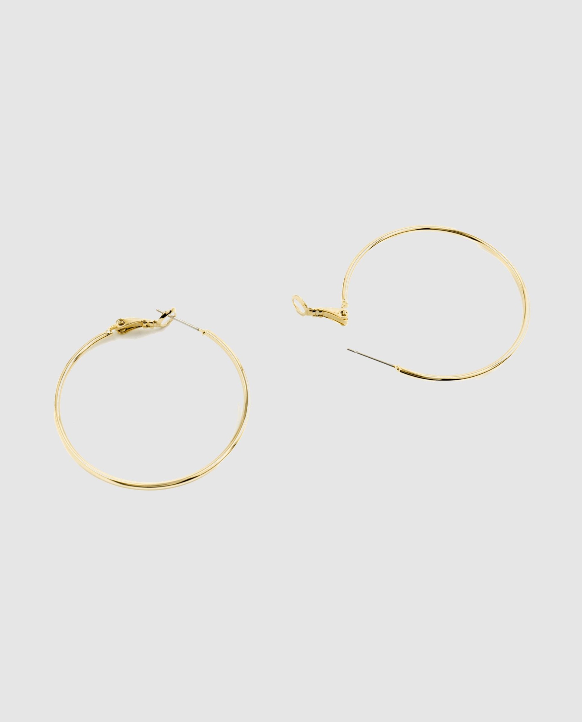 Brincos Basic com Acabamentos em Ouro Amarelo de 18 Quilates Dourado-5