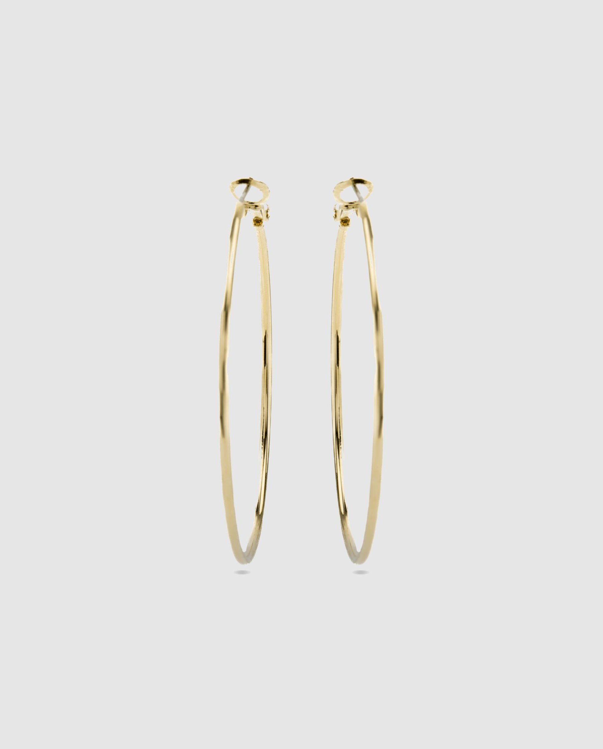Brincos de Argola Basic Acabados em Ouro Amarelo de 18 Quilates Dourado-3