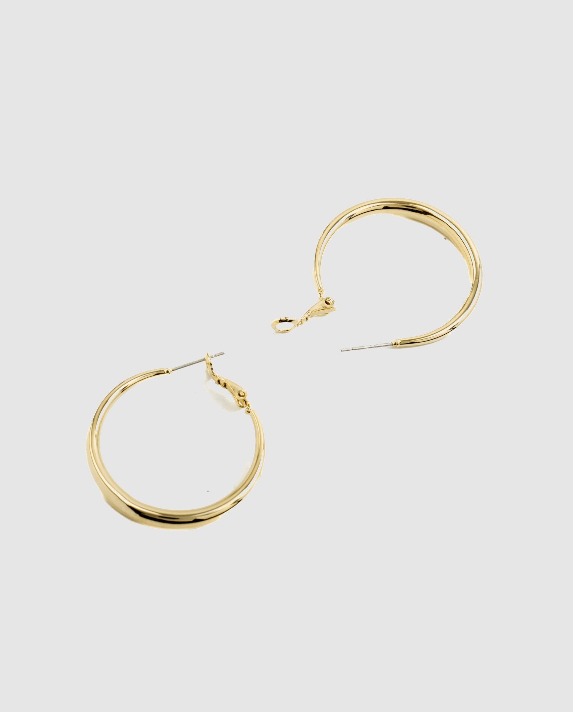 Brincos Basic com Acabamentos em Ouro Amarelo de 18 Quilates Dourado-5