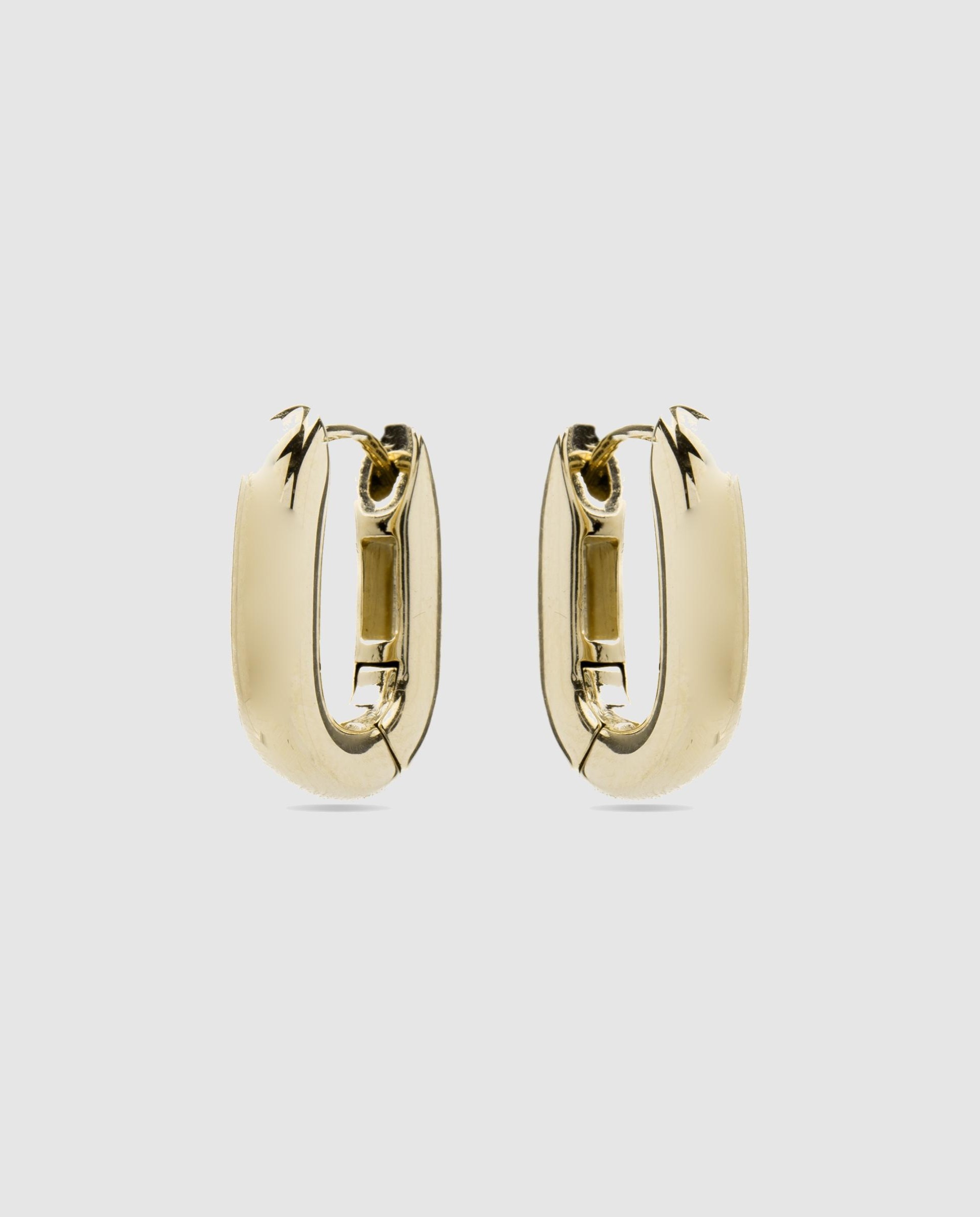 Brincos de Argola Basic Acabados em Ouro de 18 Quilates Dourado-3