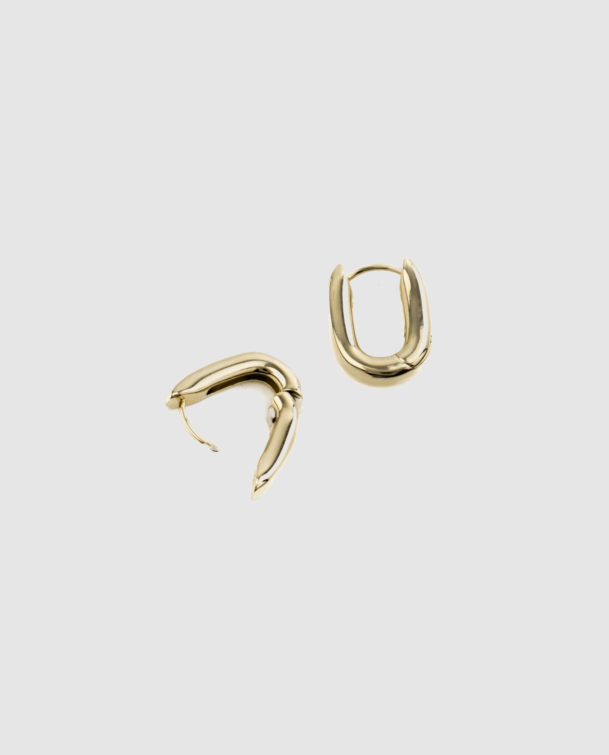 Brincos de Argola Basic Acabados em Ouro de 18 Quilates Dourado-6