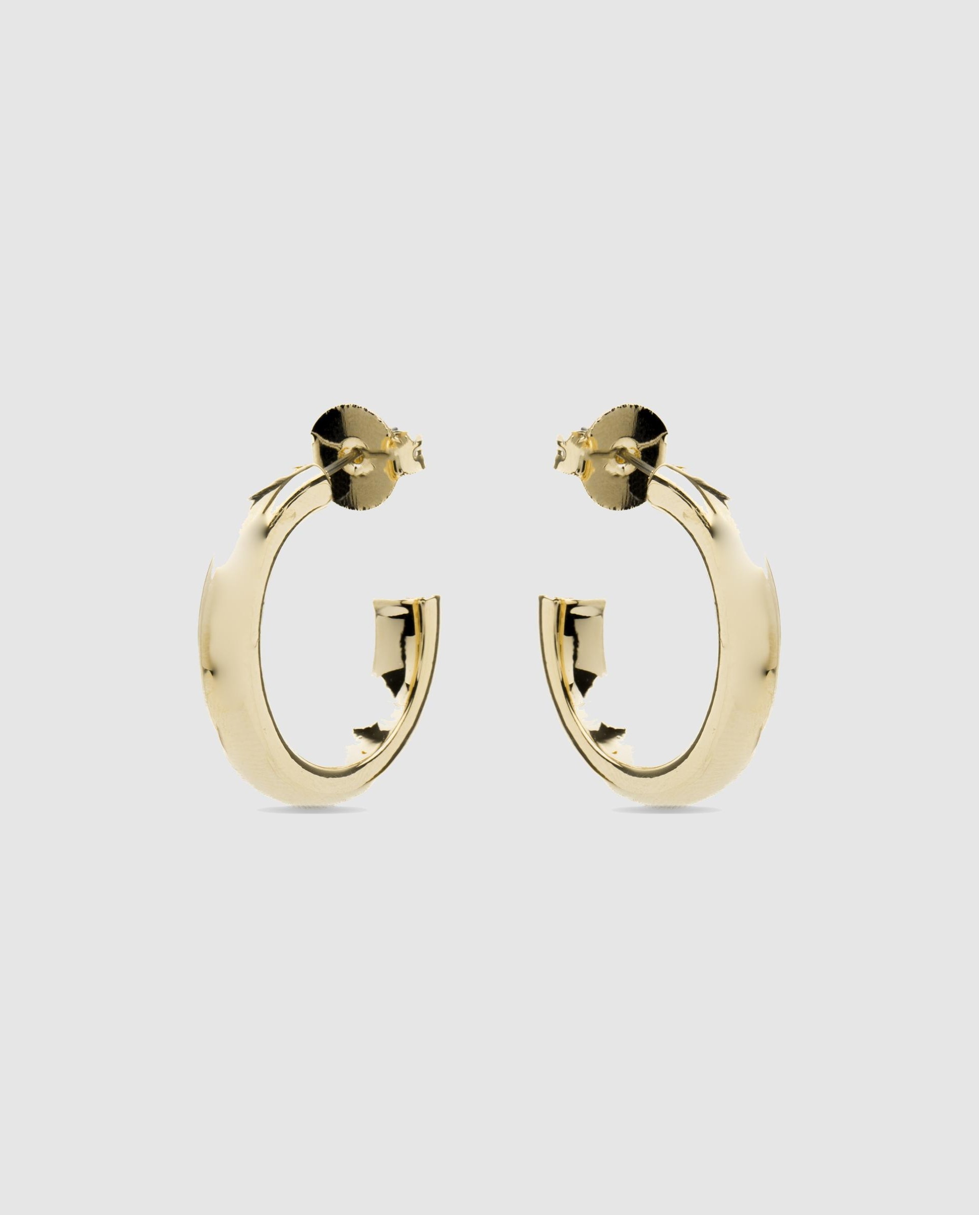 Brincos Basic Acabados em Ouro de 18 Quilates Dourado-3