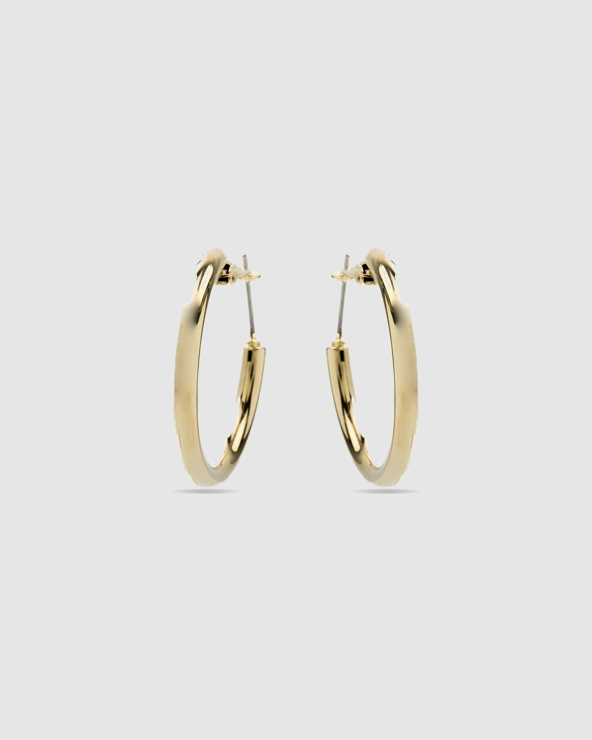 Brincos de Argola Basic Acabados em Ouro Amarelo de 18 Quilates Amarelo-3