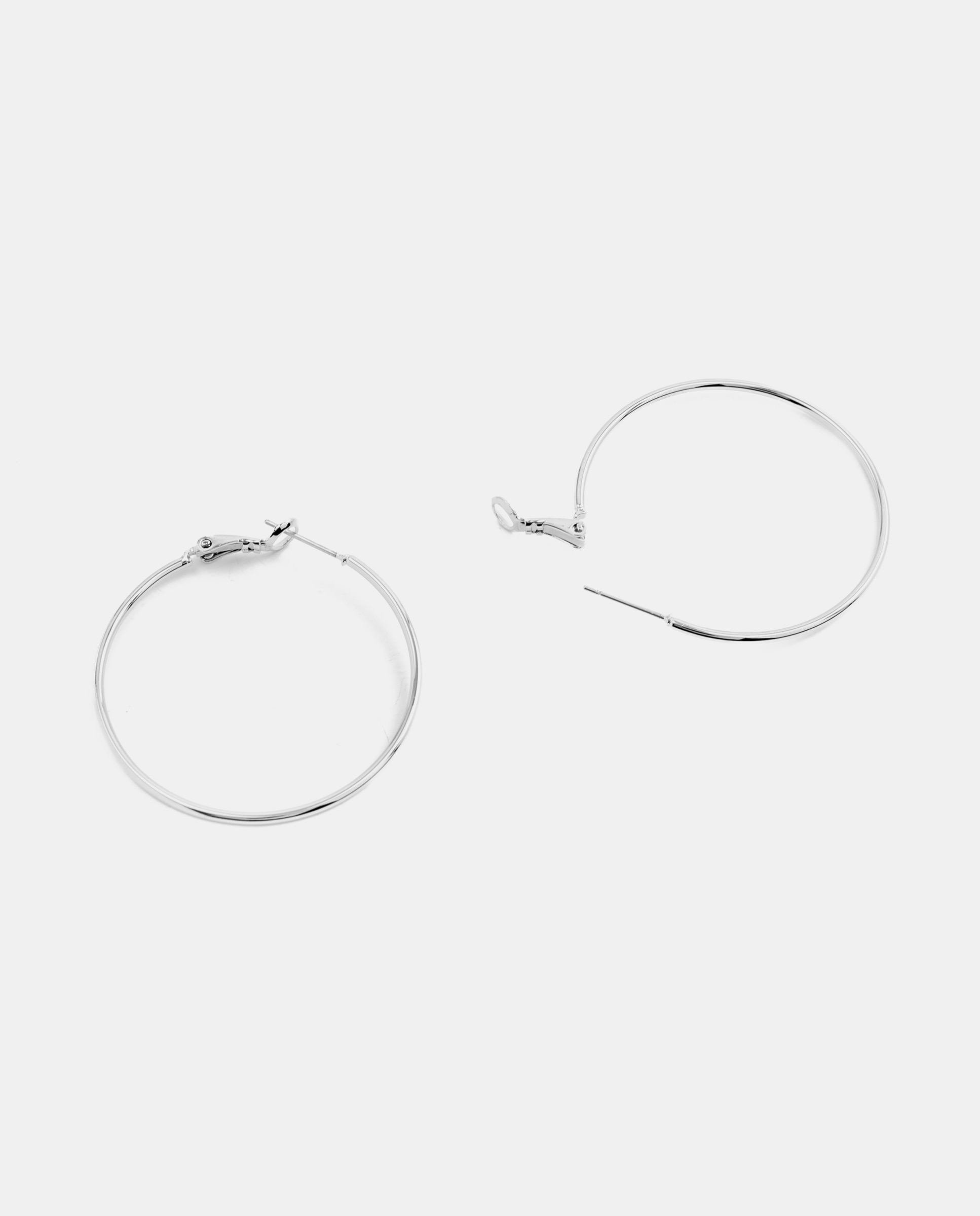 Brincos de Argola Basic Acabados em Ródio Crómio / Dourado-5