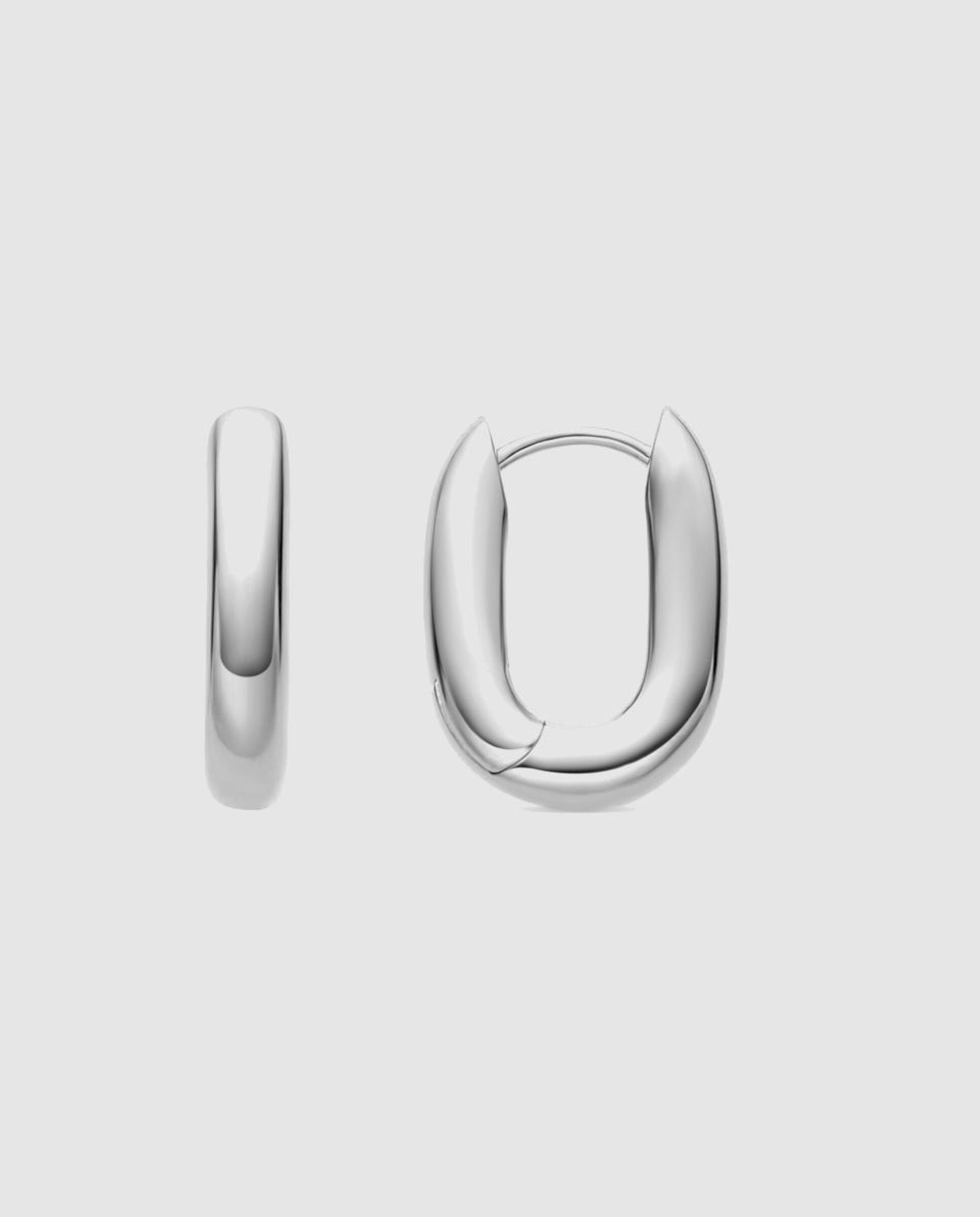 Brincos Basic com Acabamentos em Ródio Prata-1