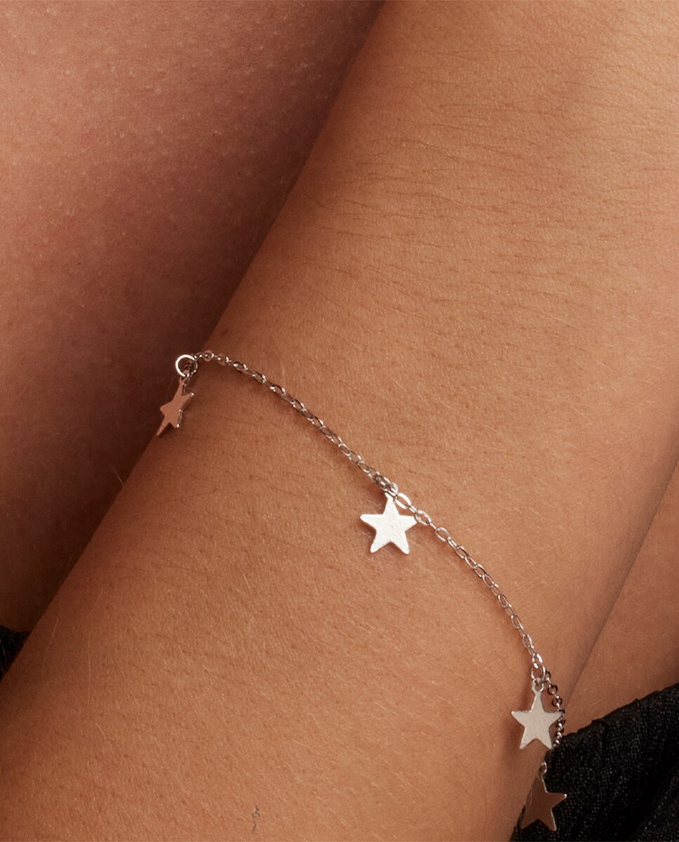Pulseira com Charms Pide Un Desejo de Prata de Lei 925 Acabada em Ródio Prata mate-4