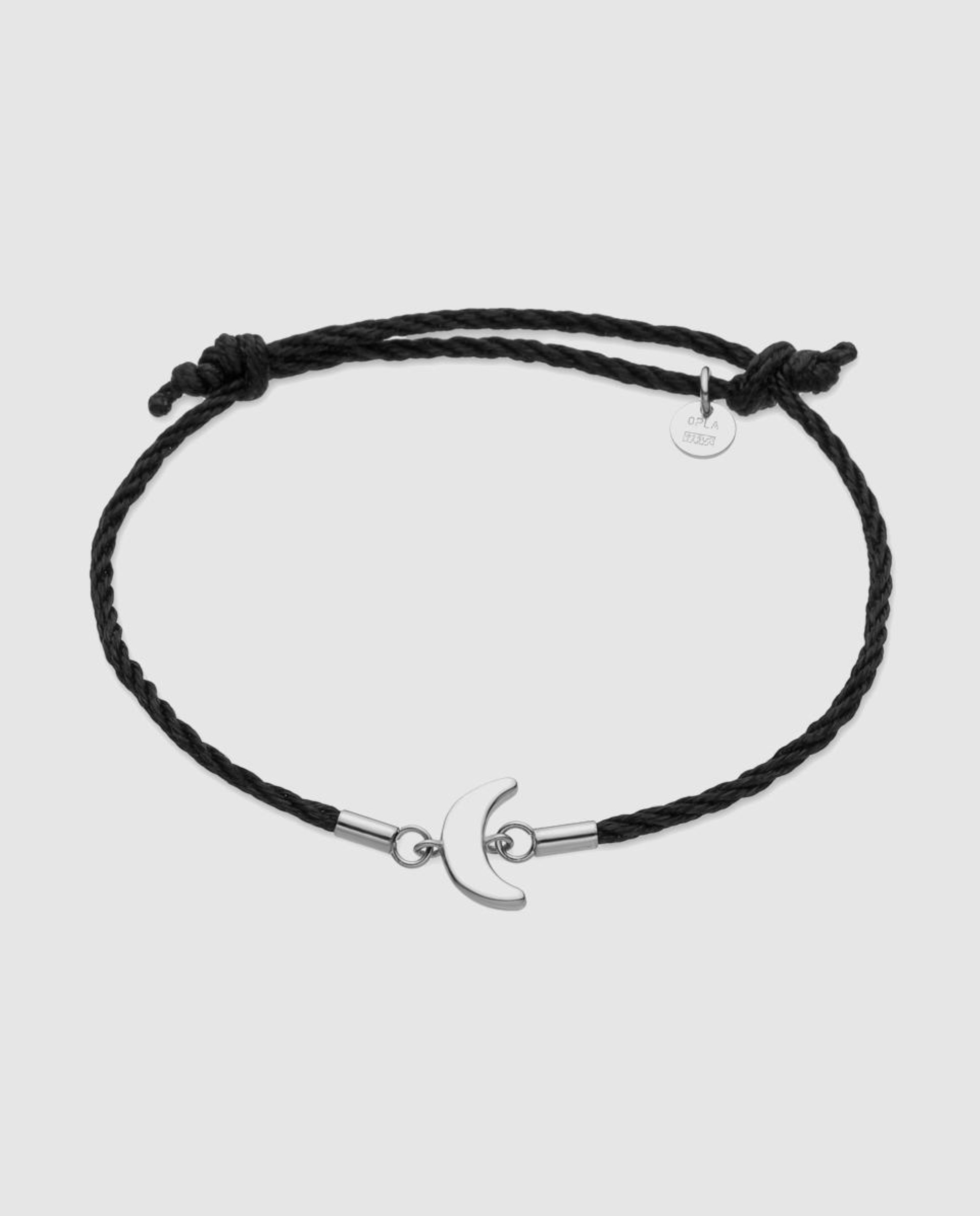 Imagem 0 de Pulseira de Cordão e Fio Pide Un Deseo de Prata de Lei 925 com Acabamento em Ródio e Zirconita Brilhante