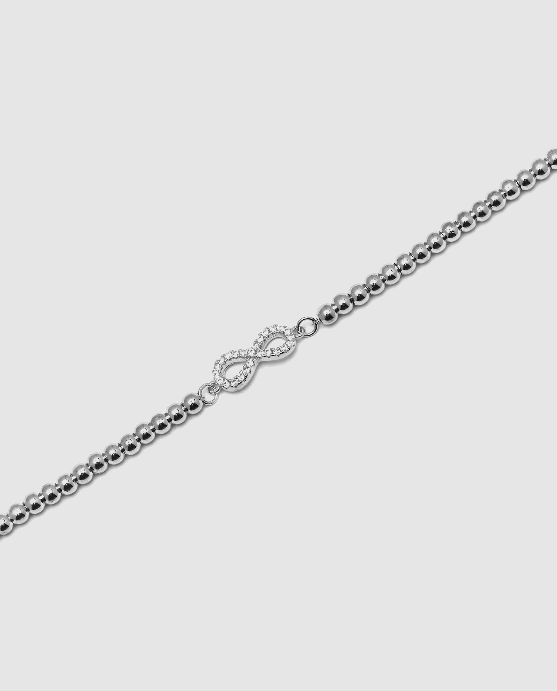 Pulseira de Elos Pide Un Deseo de Prata de Lei 925 Acabada em Ródio com Zirconita Brilhante Branco-6