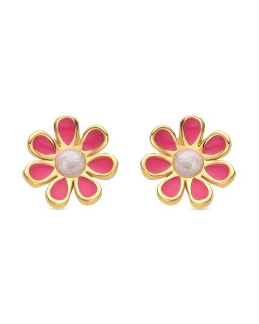 Imagem 0 de Brincos Kids And Baby com Acabamentos em Ouro de 18k com Lacado Multicolor