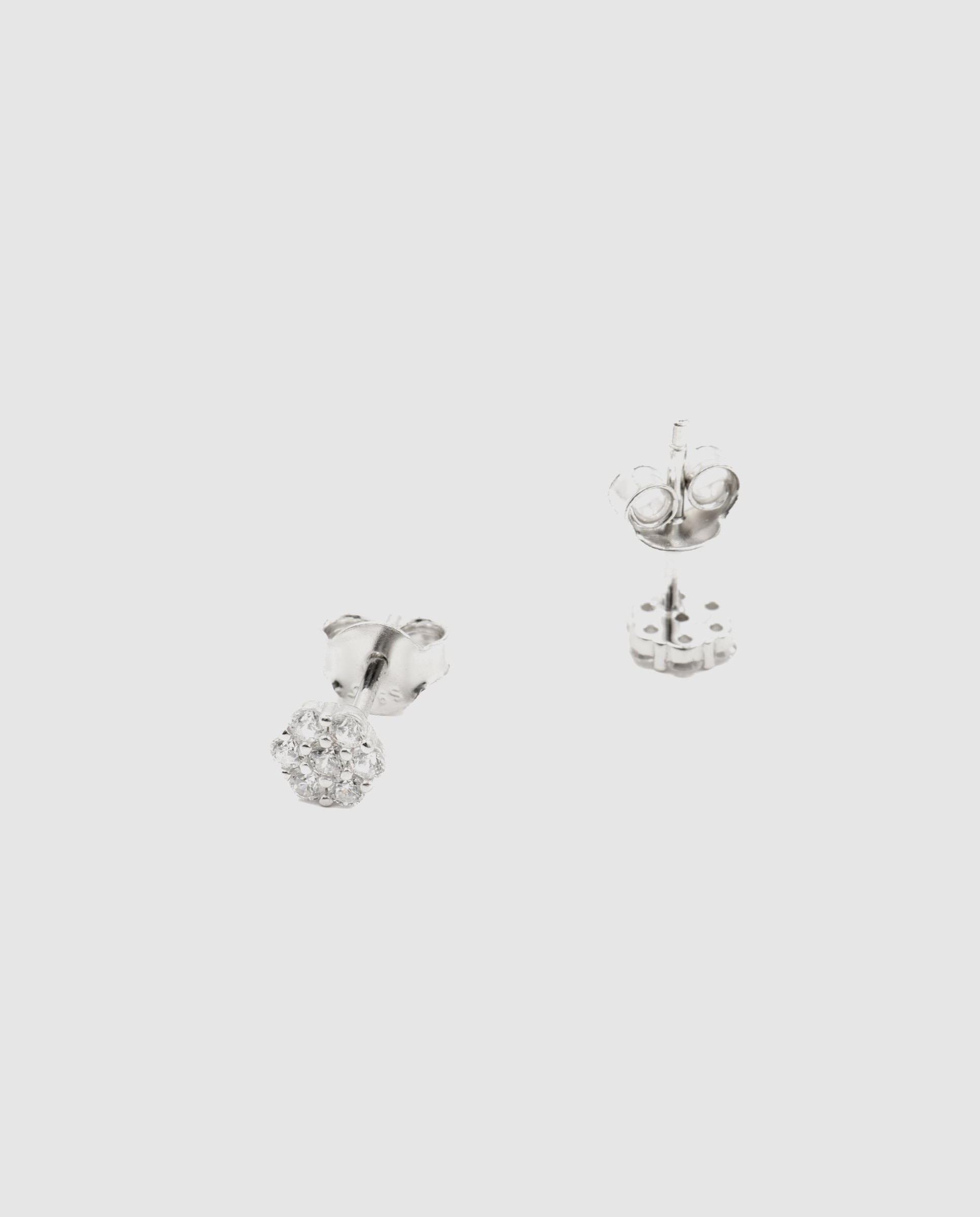 Brincos Pide Un Deseo de Prata de Lei 925 Acabados em Ródio com Zirconita Brilhante Branco-5